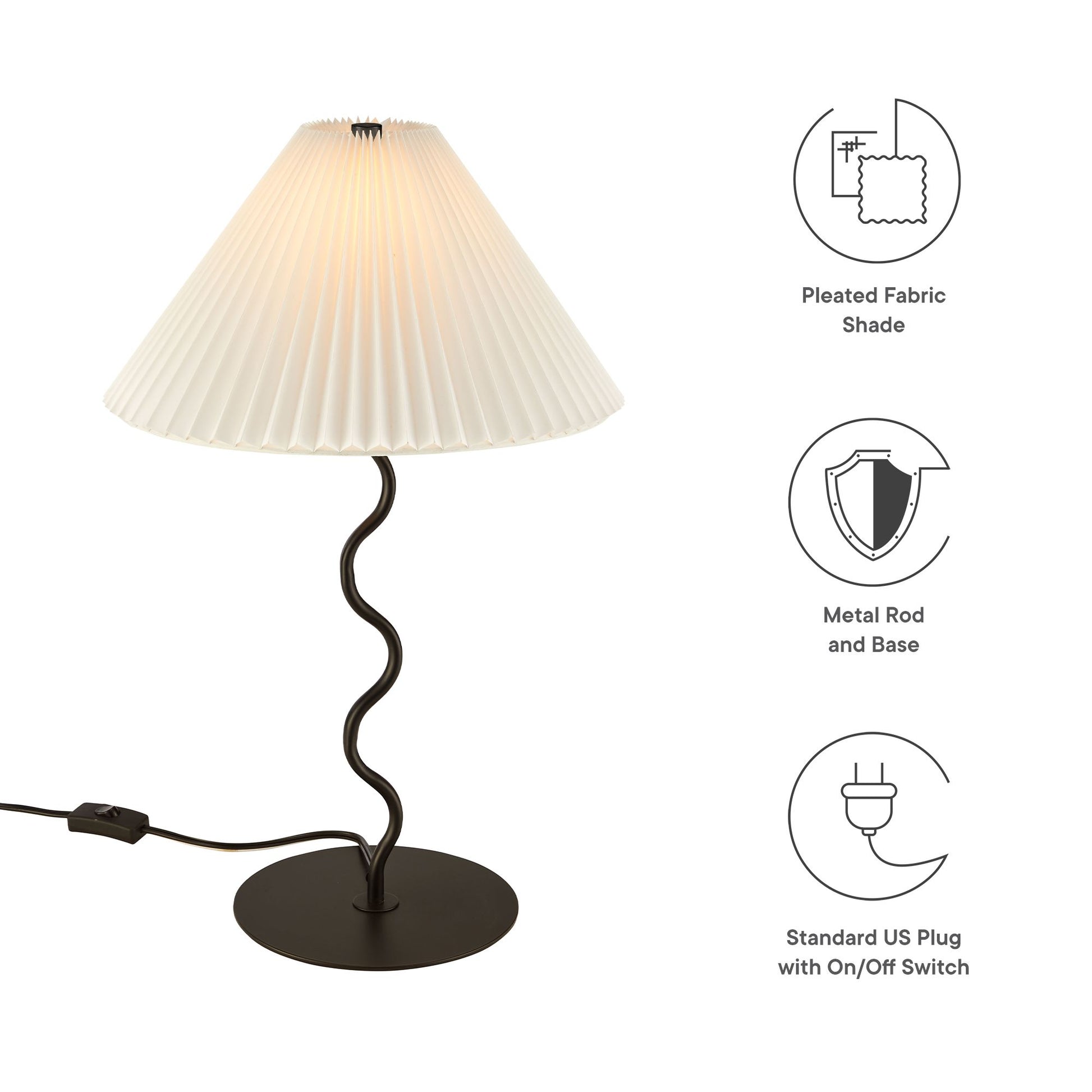 Wave Squiggle Table Lamp by Modway - Best Buy Furniture