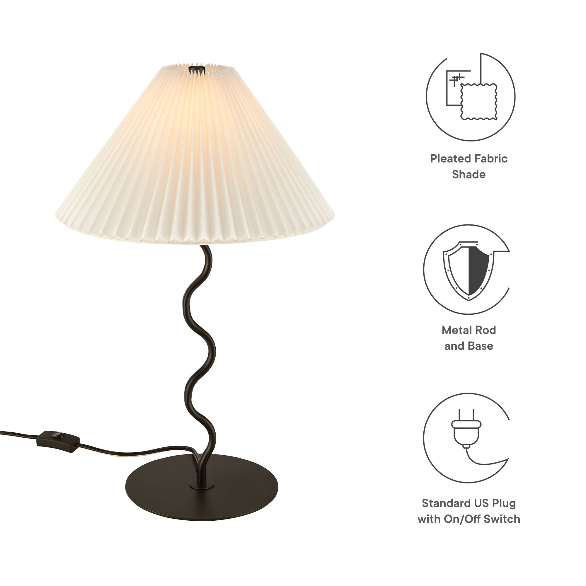 Wave Squiggle Table Lamp by Modway - Best Buy Furniture