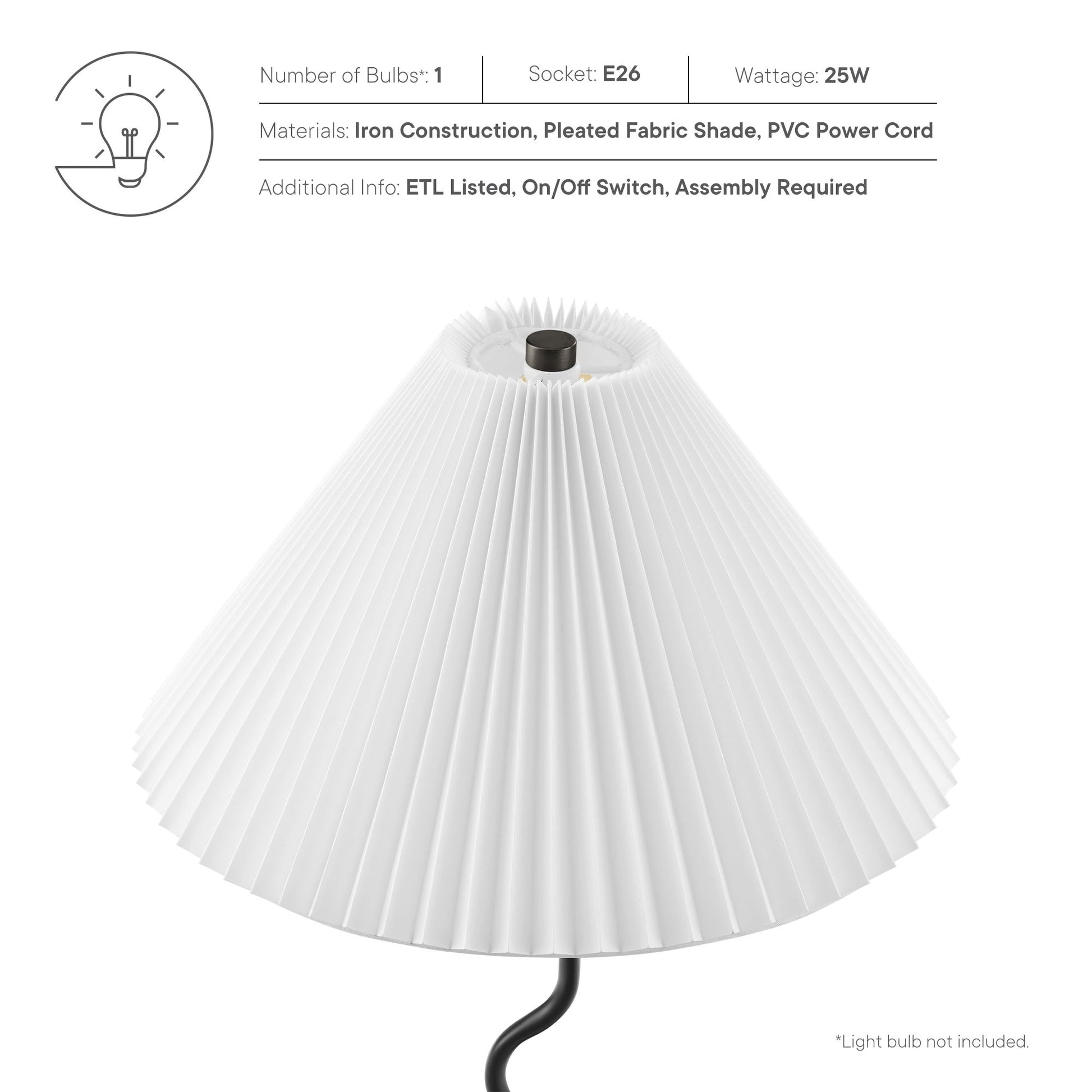 Wave Squiggle Table Lamp by Modway - Best Buy Furniture