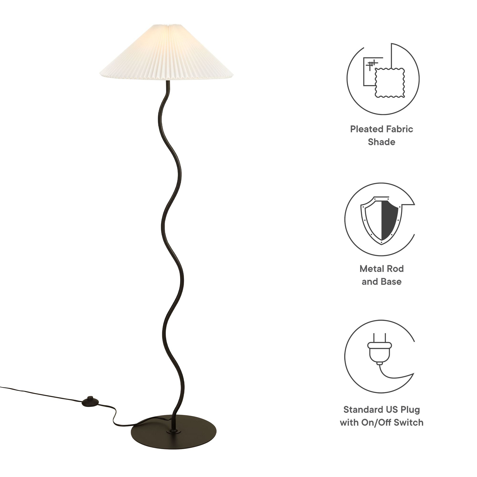 Wave Squiggle Floor Lamp by Modway - Best Buy Furniture