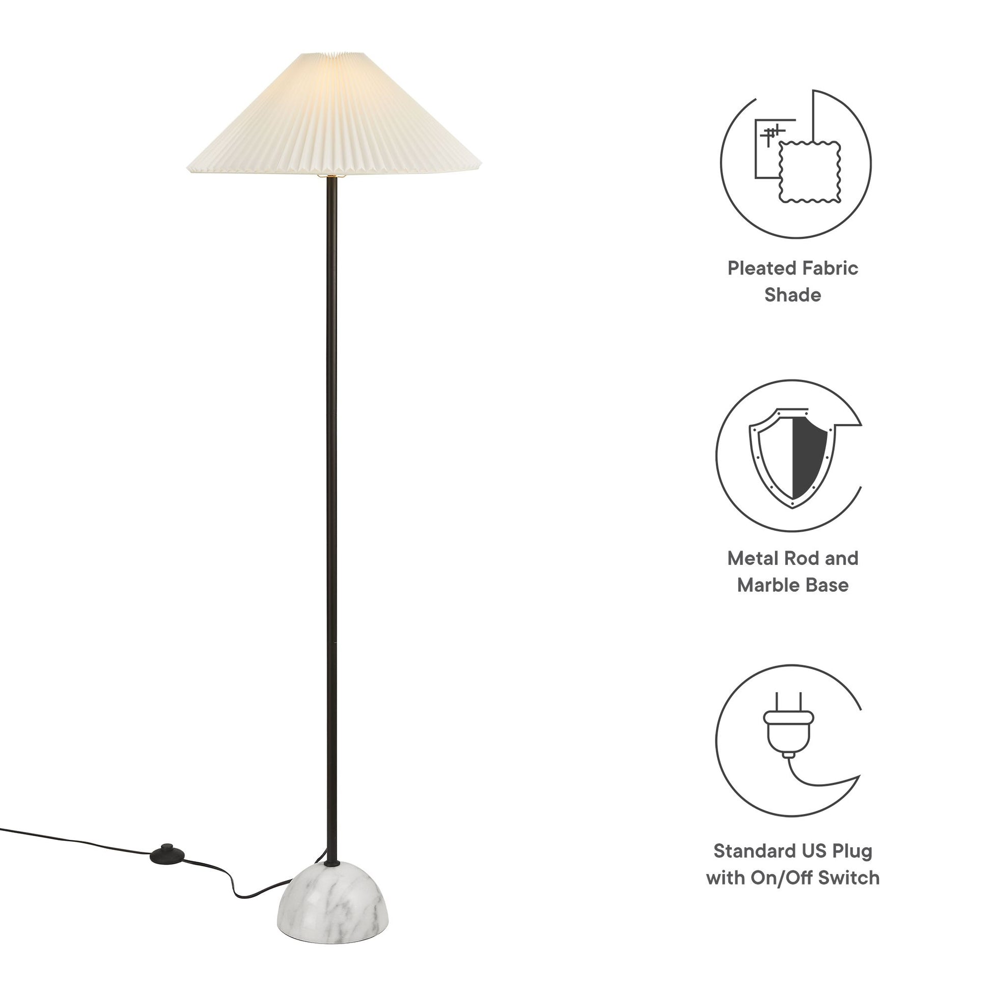 Illusion Marble Dome Floor Lamp by Modway - Best Buy Furniture