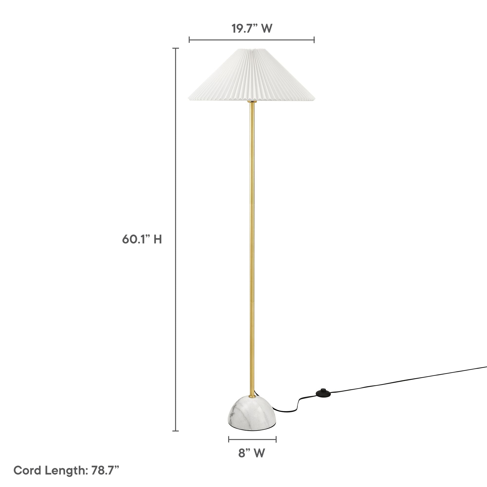 Illusion Marble Dome Floor Lamp by Modway - Best Buy Furniture