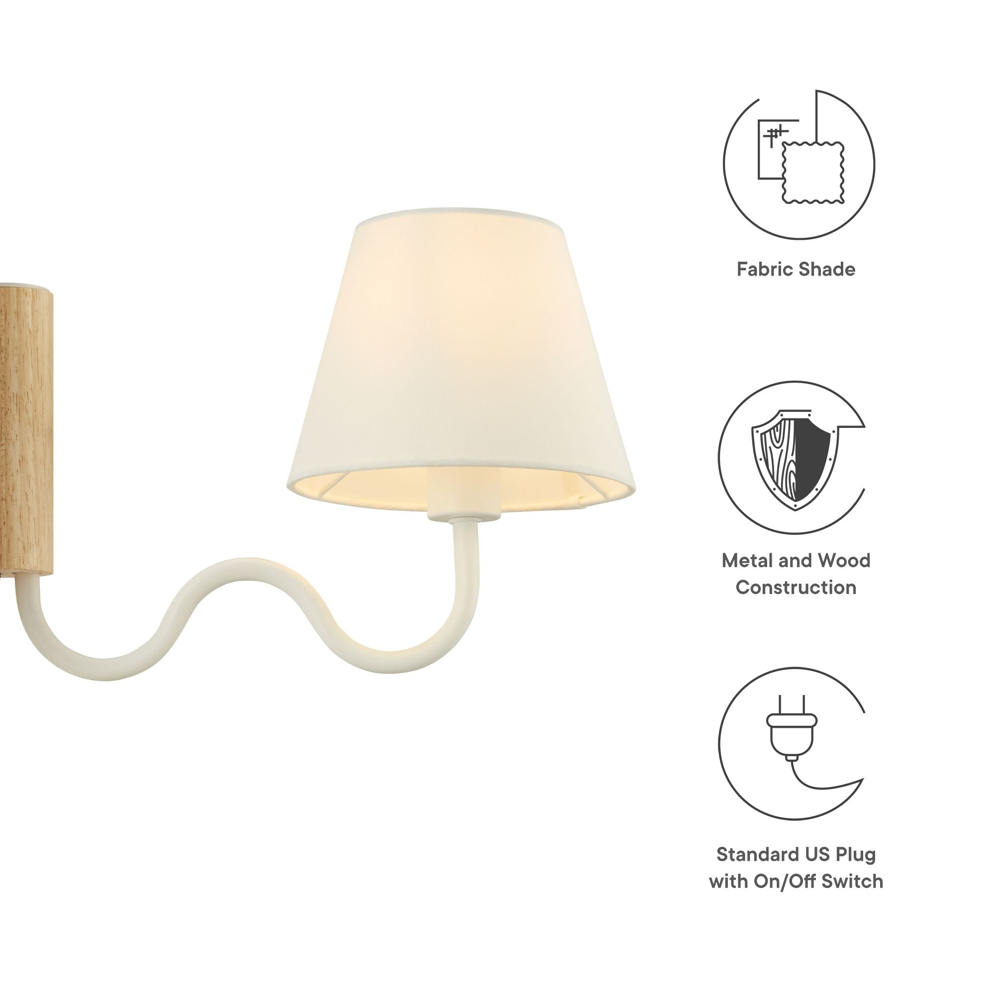 Sunlit Squiggle Arm Wall Sconce by Modway - Best Buy Furniture