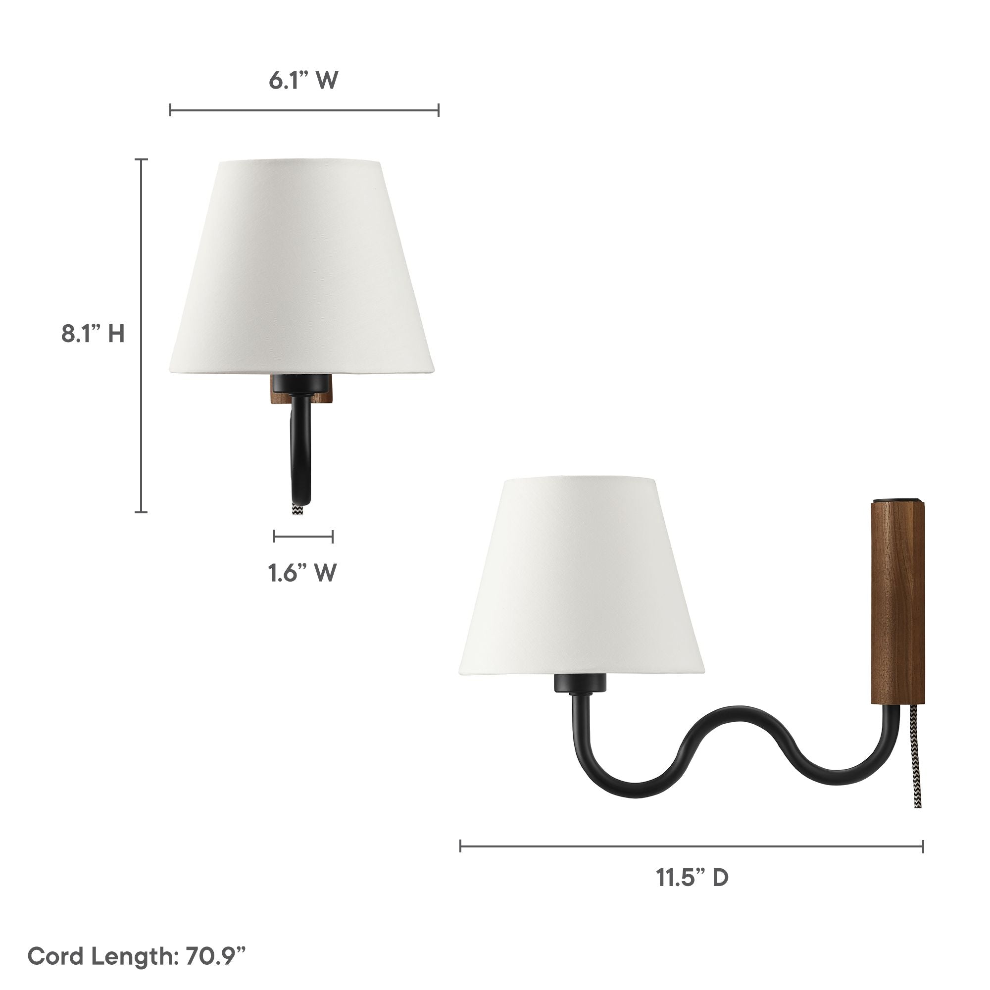 Sunlit Squiggle Arm Wall Sconce by Modway - Best Buy Furniture