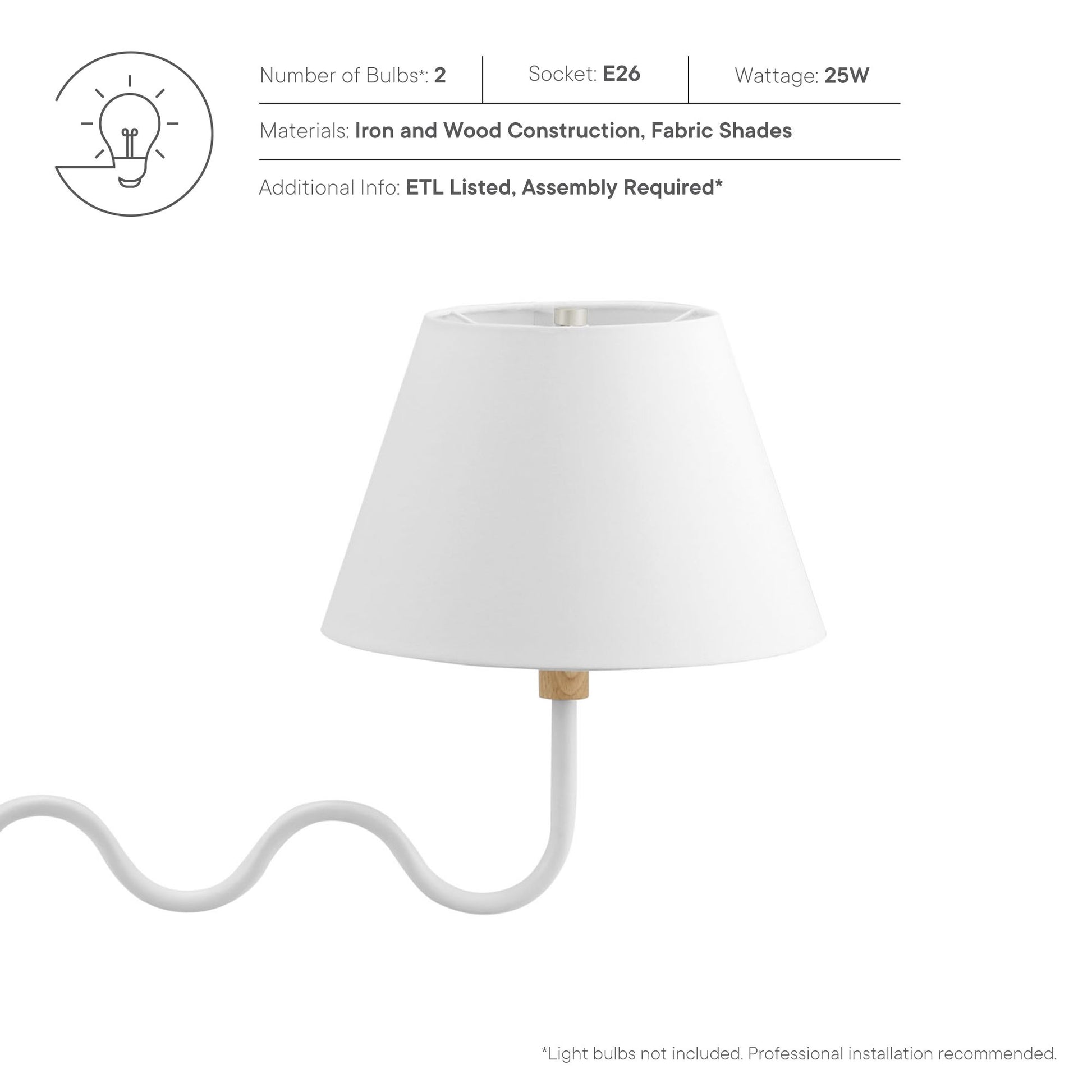 Sunlit Squiggle 2-Arm Pendant Light by Modway - Best Buy Furniture