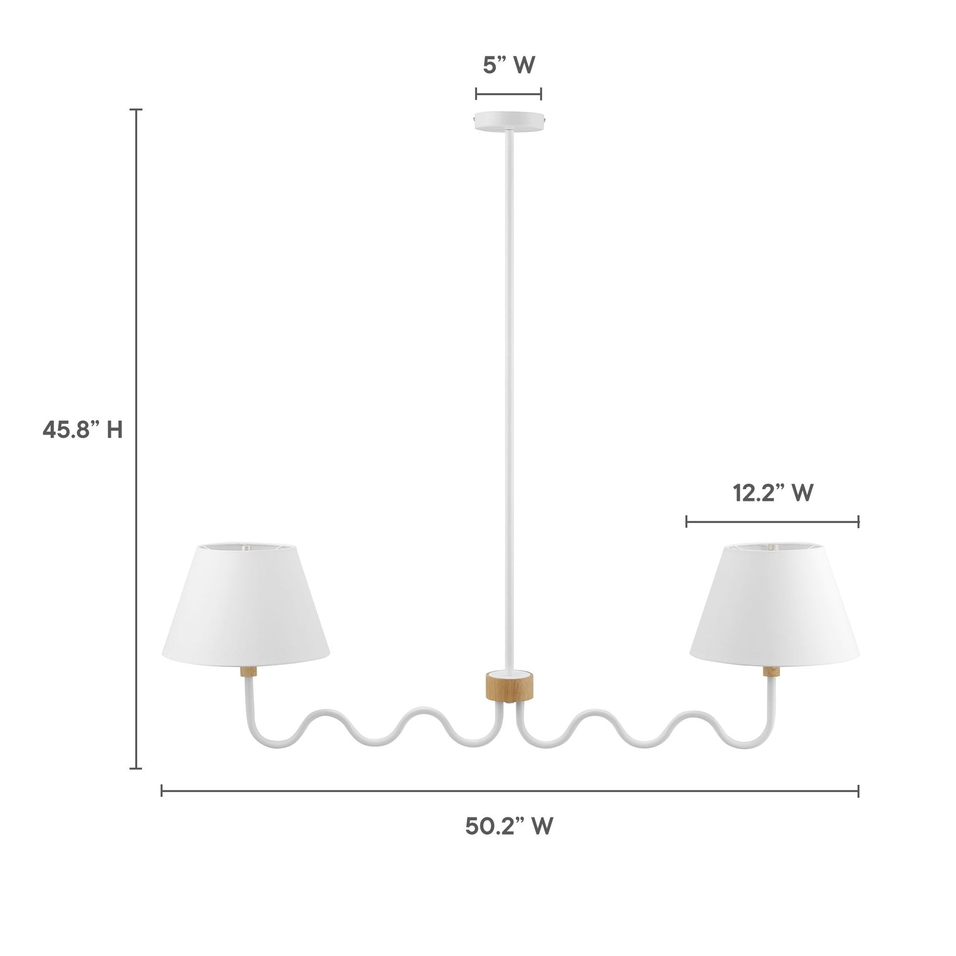 Sunlit Squiggle 2-Arm Pendant Light by Modway - Best Buy Furniture
