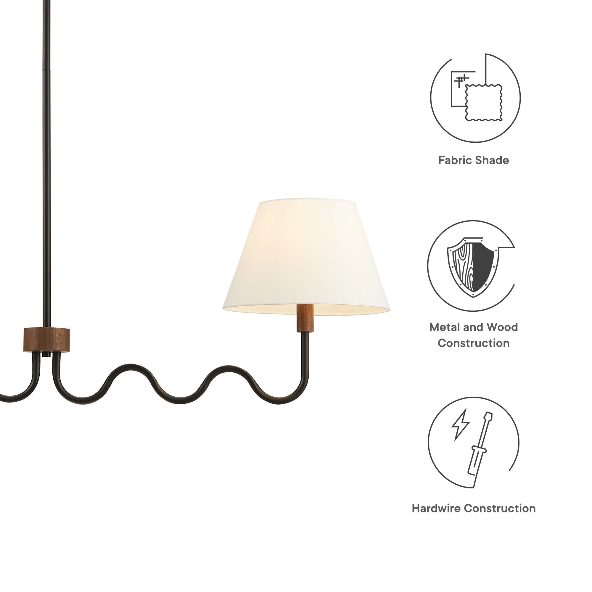 Sunlit Squiggle 2-Arm Pendant Light by Modway - Best Buy Furniture
