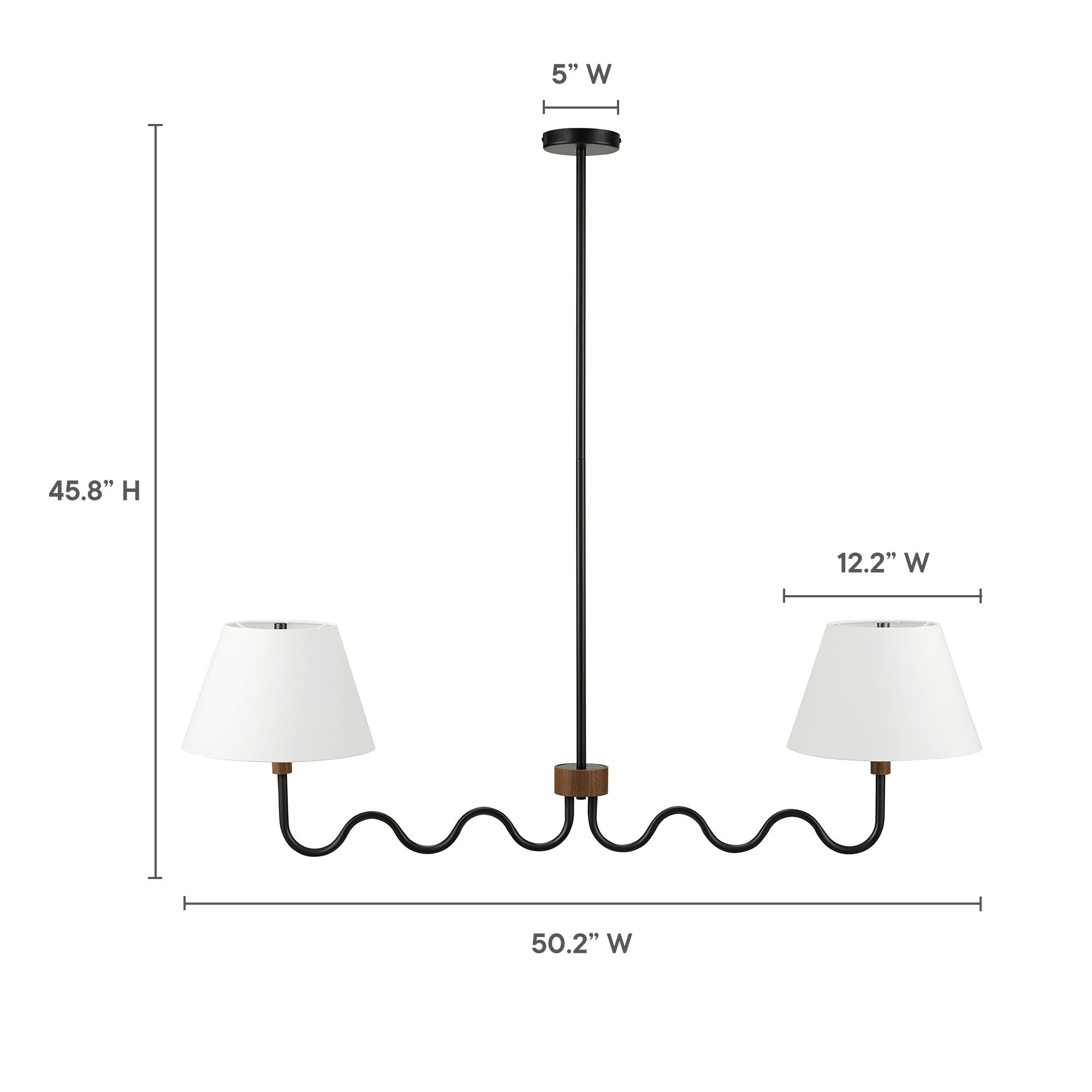 Sunlit Squiggle 2-Arm Pendant Light by Modway - Best Buy Furniture