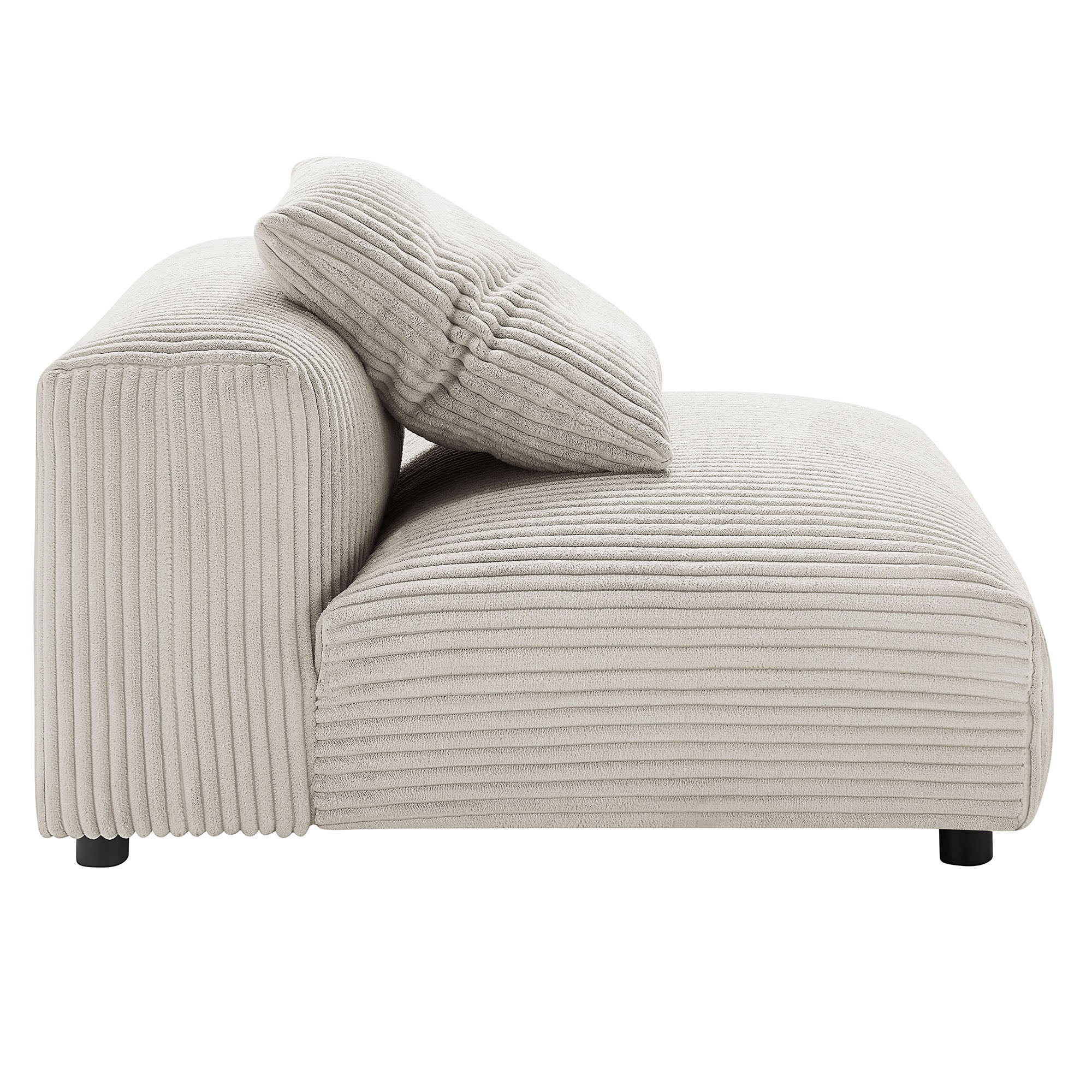 Solace Modular Corduroy Upholstered Armless Chair by Modway - Best Buy Furniture