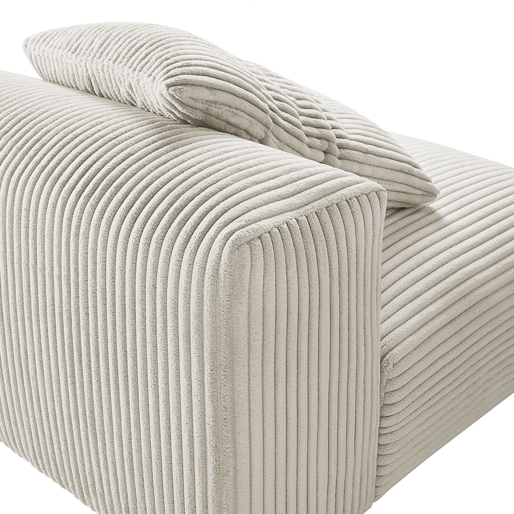Solace Modular Corduroy Upholstered Armless Chair by Modway - Best Buy Furniture