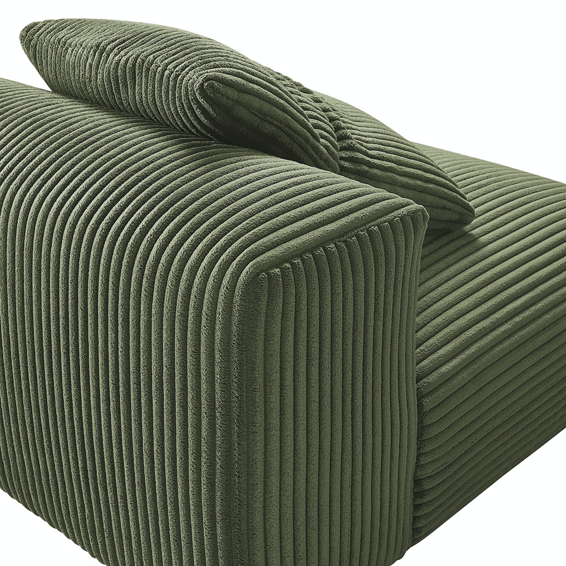 Solace Modular Corduroy Upholstered Armless Chair by Modway - Best Buy Furniture