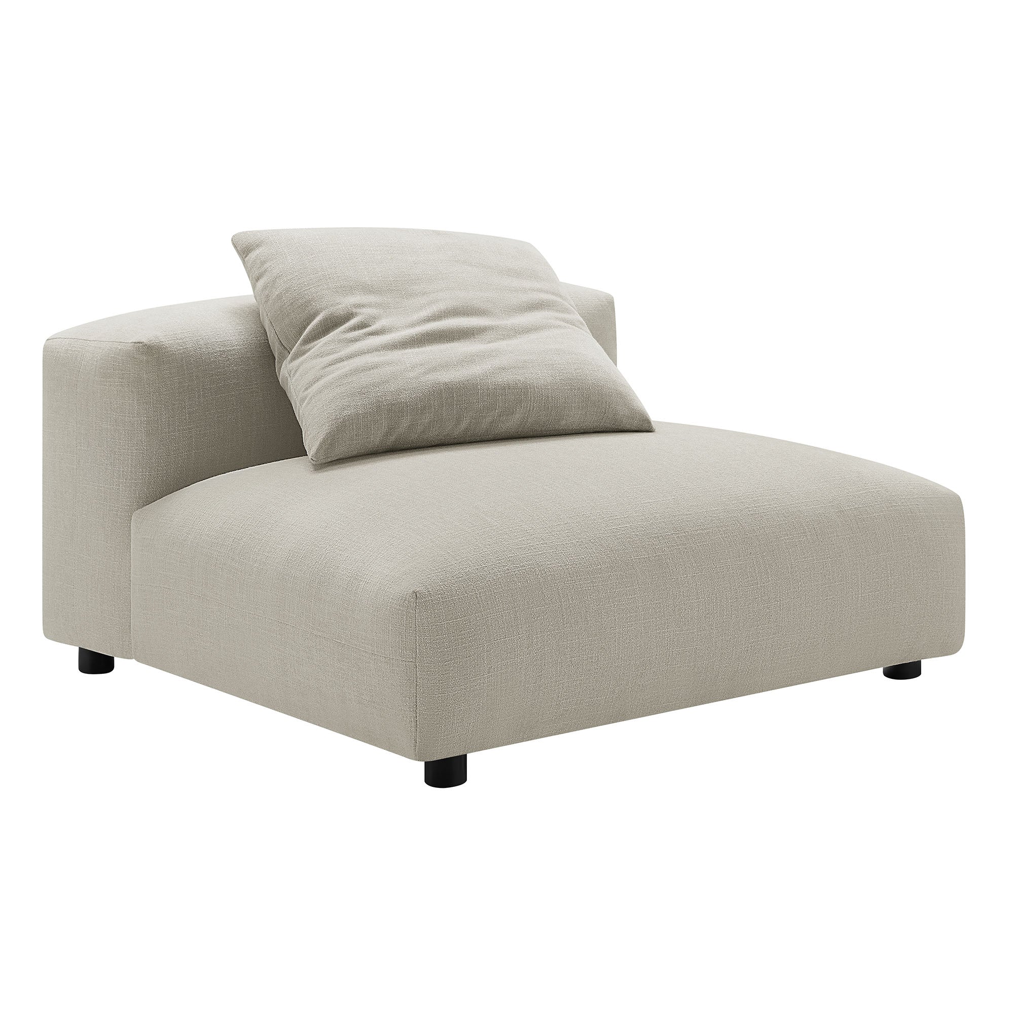 Solace 4-Piece Modular Upholstered Fabric Sectional Sofa With Ottoman by Modway - Best Buy Furniture