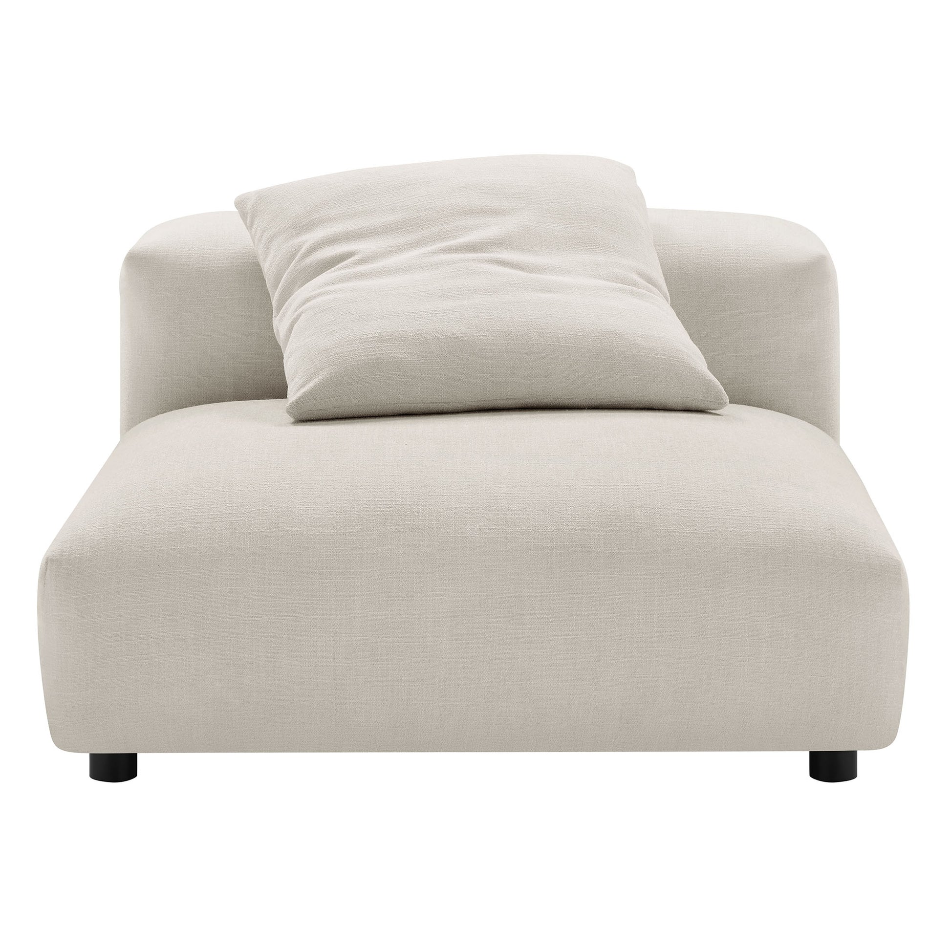 Solace Modular Upholstered Fabric Armless Chair and Ottoman Set by Modway - Best Buy Furniture