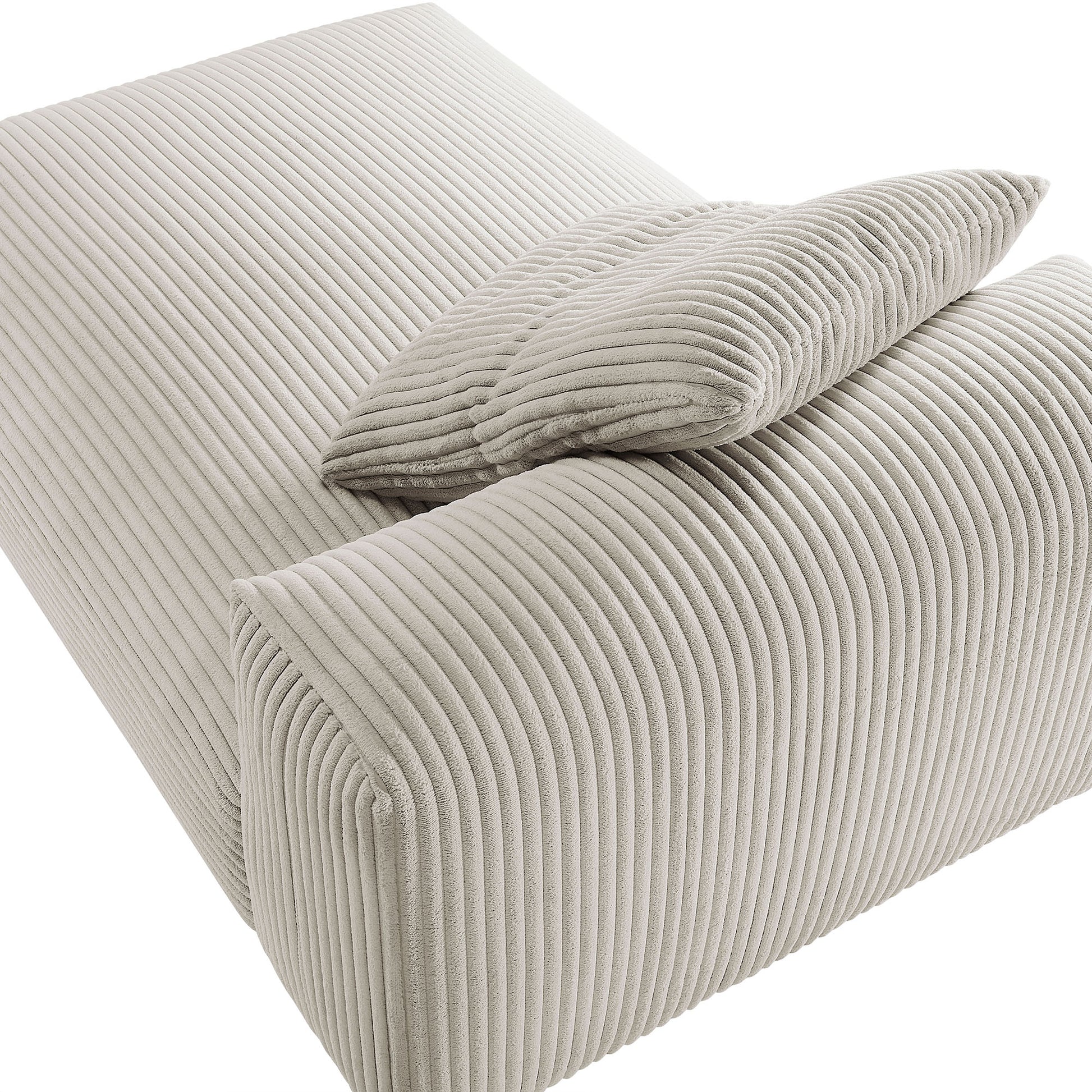 Solace Modular Corduroy Upholstered Armless Chaise Lounge by Modway - Best Buy Furniture