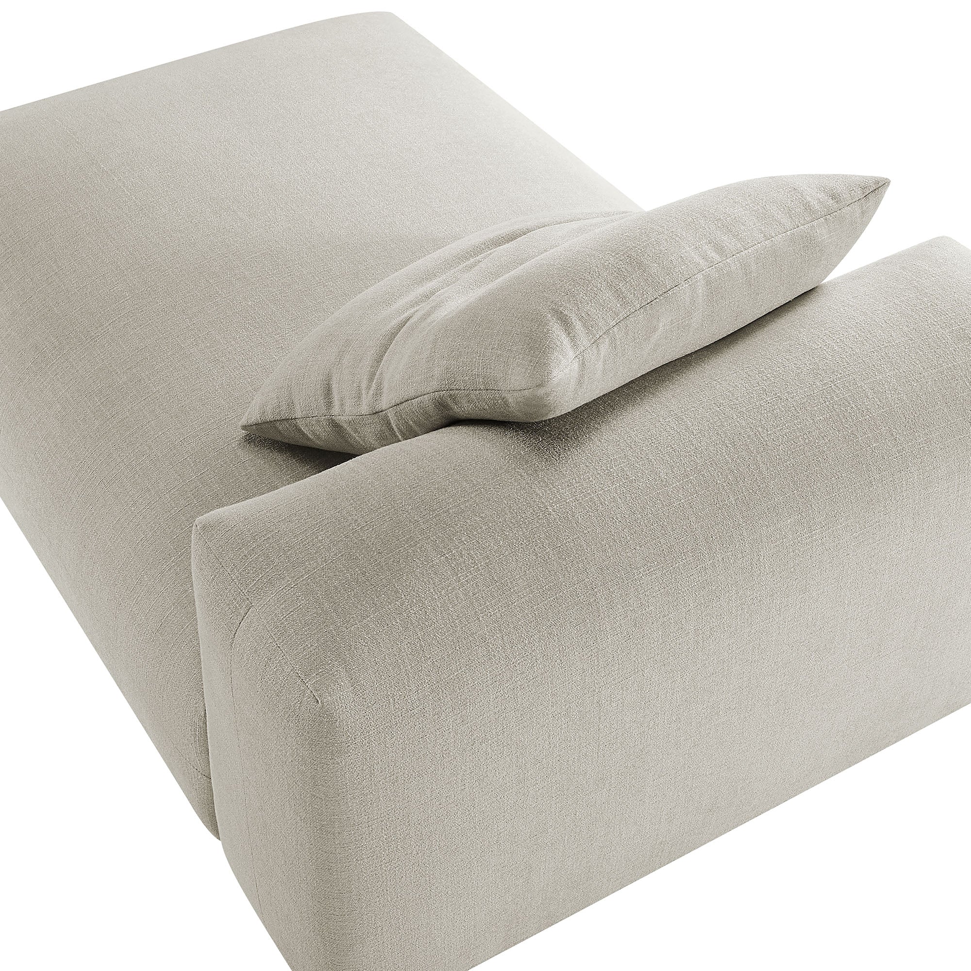 Solace Modular Upholstered Fabric Armless Chaise Lounge by Modway - Best Buy Furniture