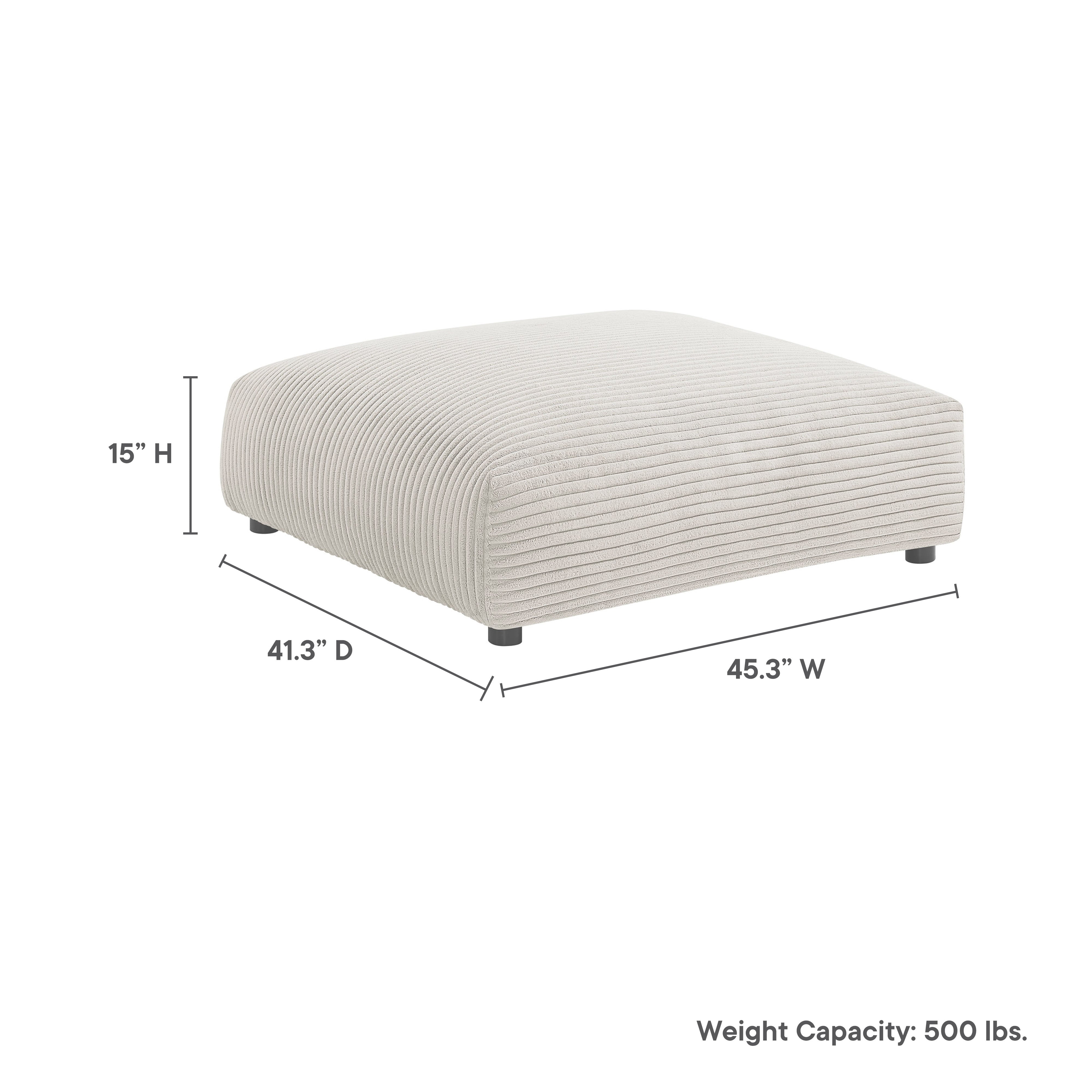 Solace Modular Corduroy Upholstered Ottoman by Modway - Best Buy Furniture