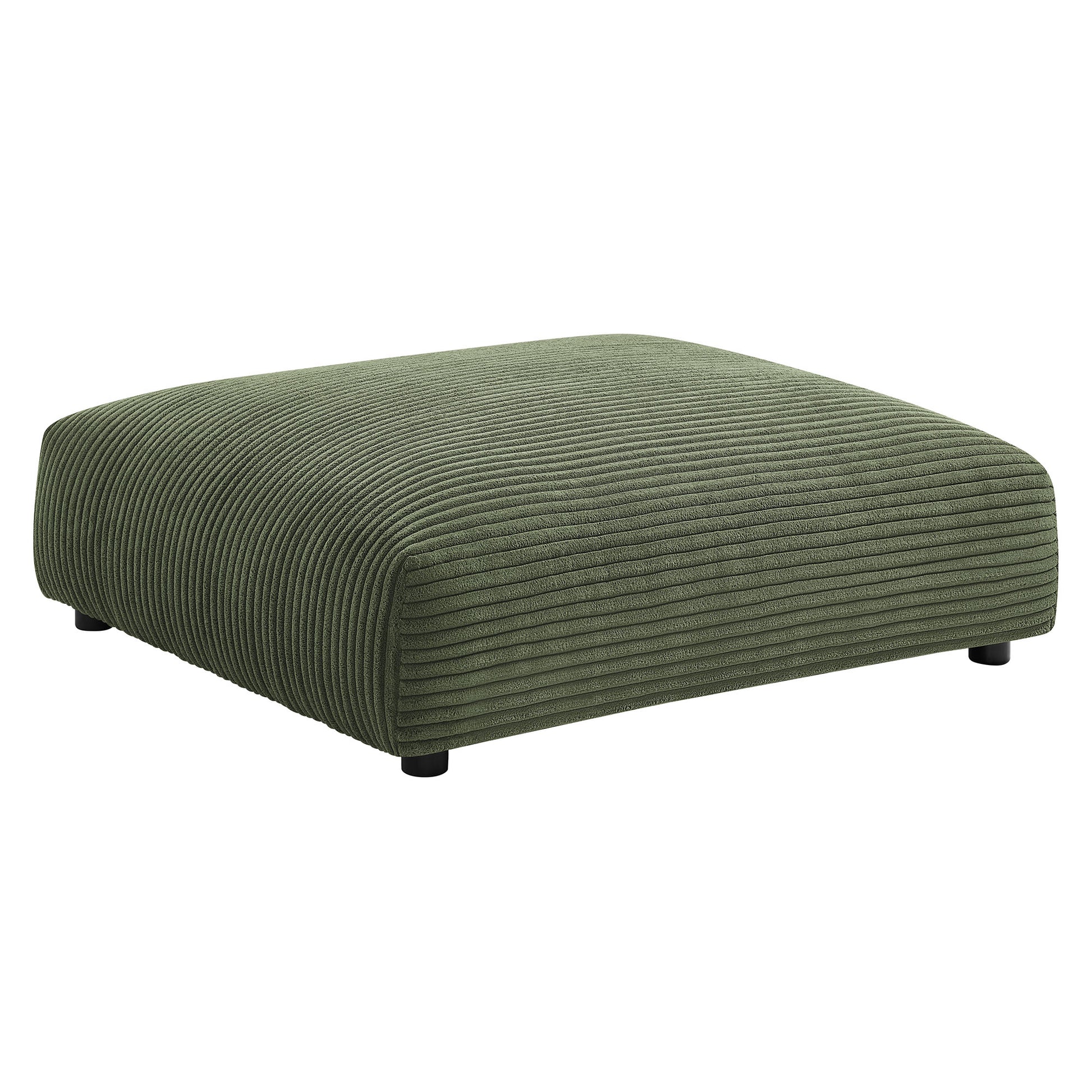 Solace Modular Corduroy Upholstered Armless Loveseat and Ottoman Set by Modway - Best Buy Furniture