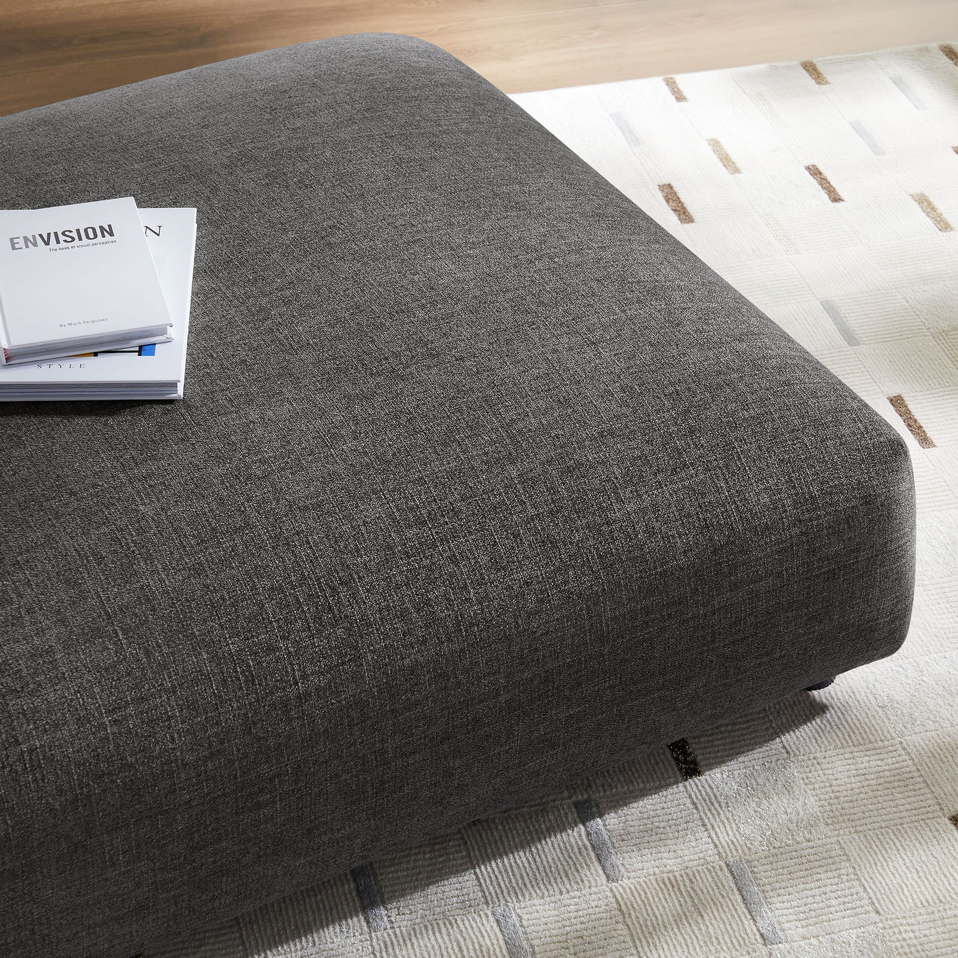 Solace Modular Upholstered Fabric Ottoman by Modway - Best Buy Furniture