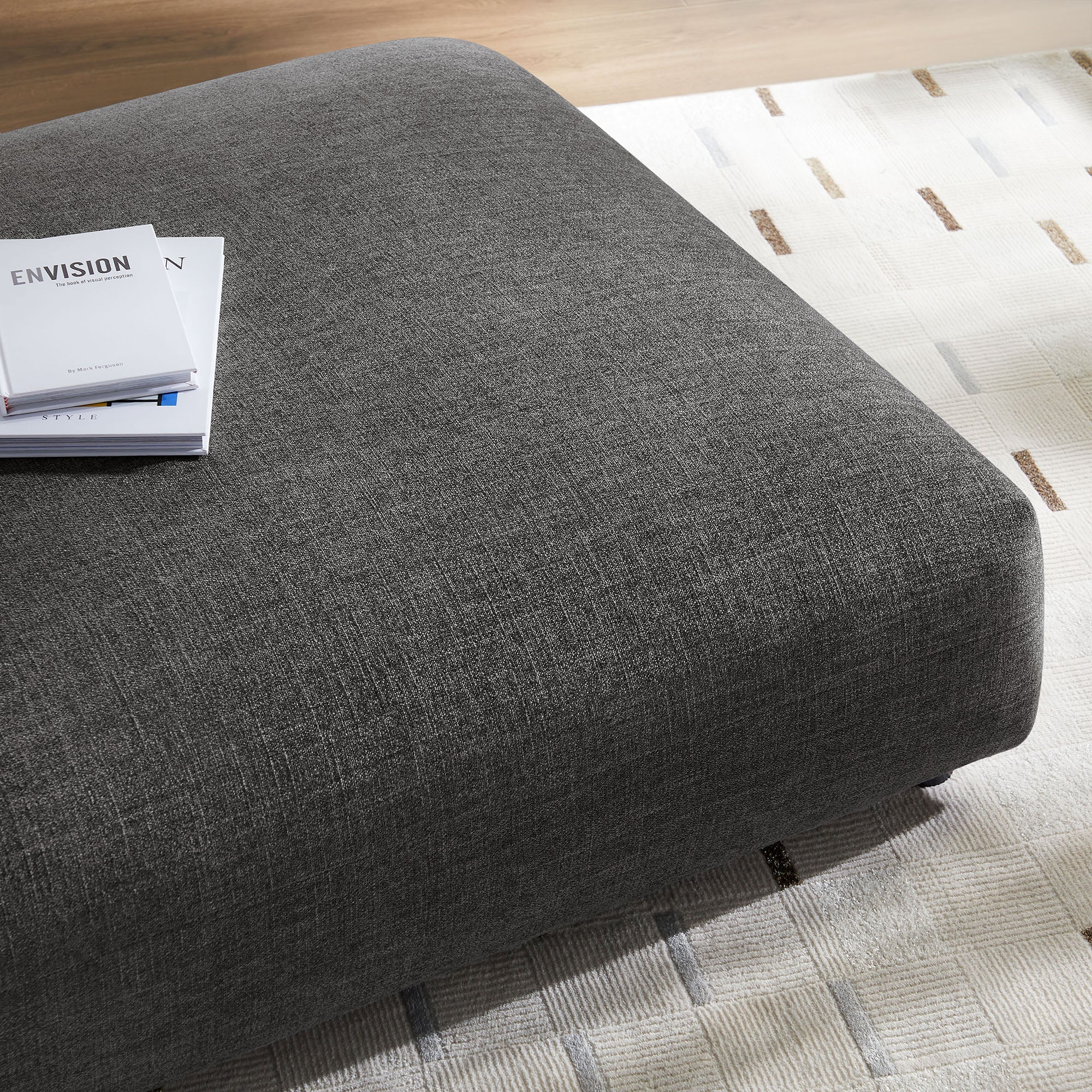 Solace Modular Upholstered Fabric Ottoman by Modway - Best Buy Furniture