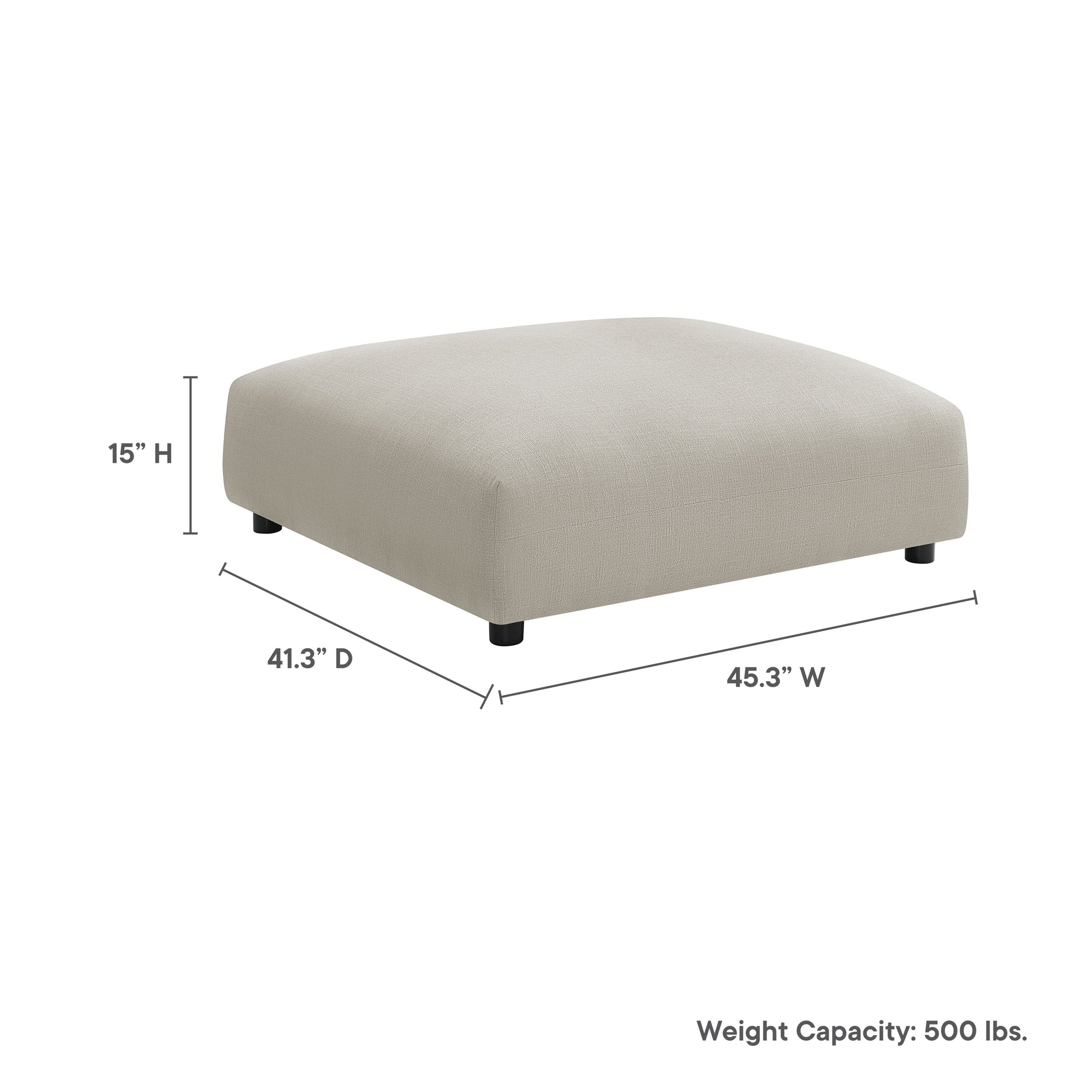 Solace Modular Upholstered Fabric Ottoman by Modway - Best Buy Furniture