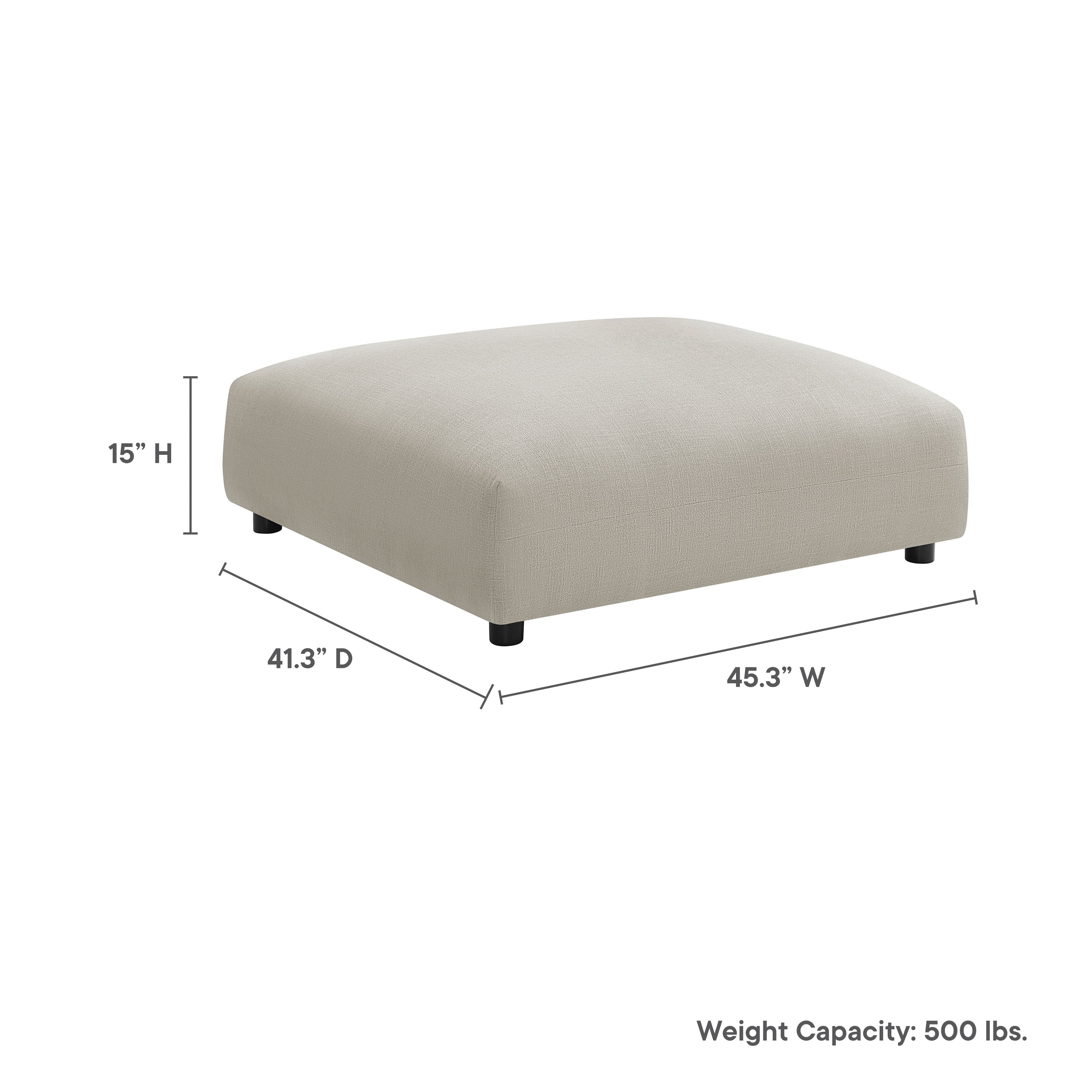 Solace Modular Upholstered Fabric Ottoman by Modway - Best Buy Furniture