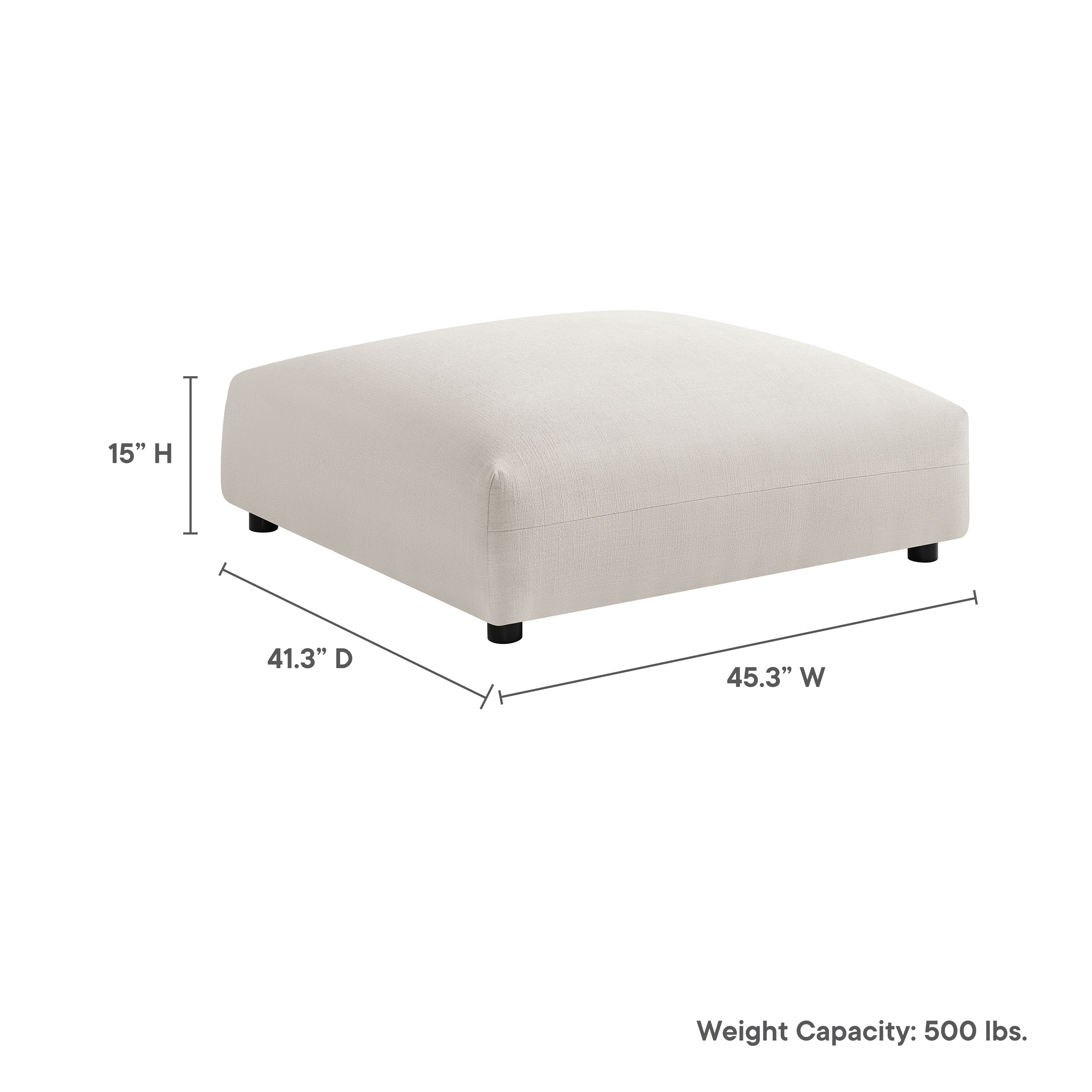 Solace Modular Upholstered Fabric Ottoman by Modway - Best Buy Furniture