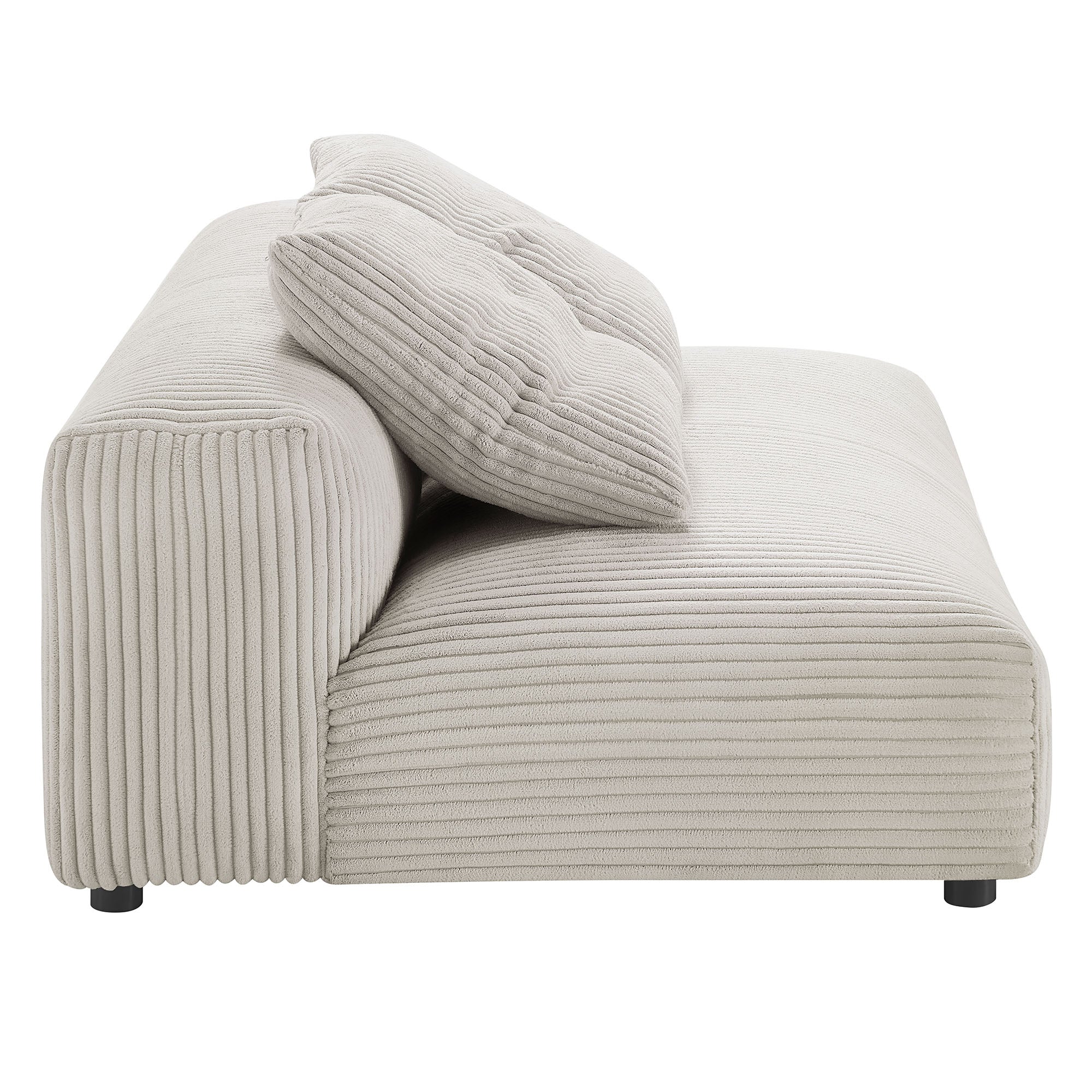 Solace Modular Corduroy Upholstered Armless Loveseat and Ottoman Set by Modway - Best Buy Furniture