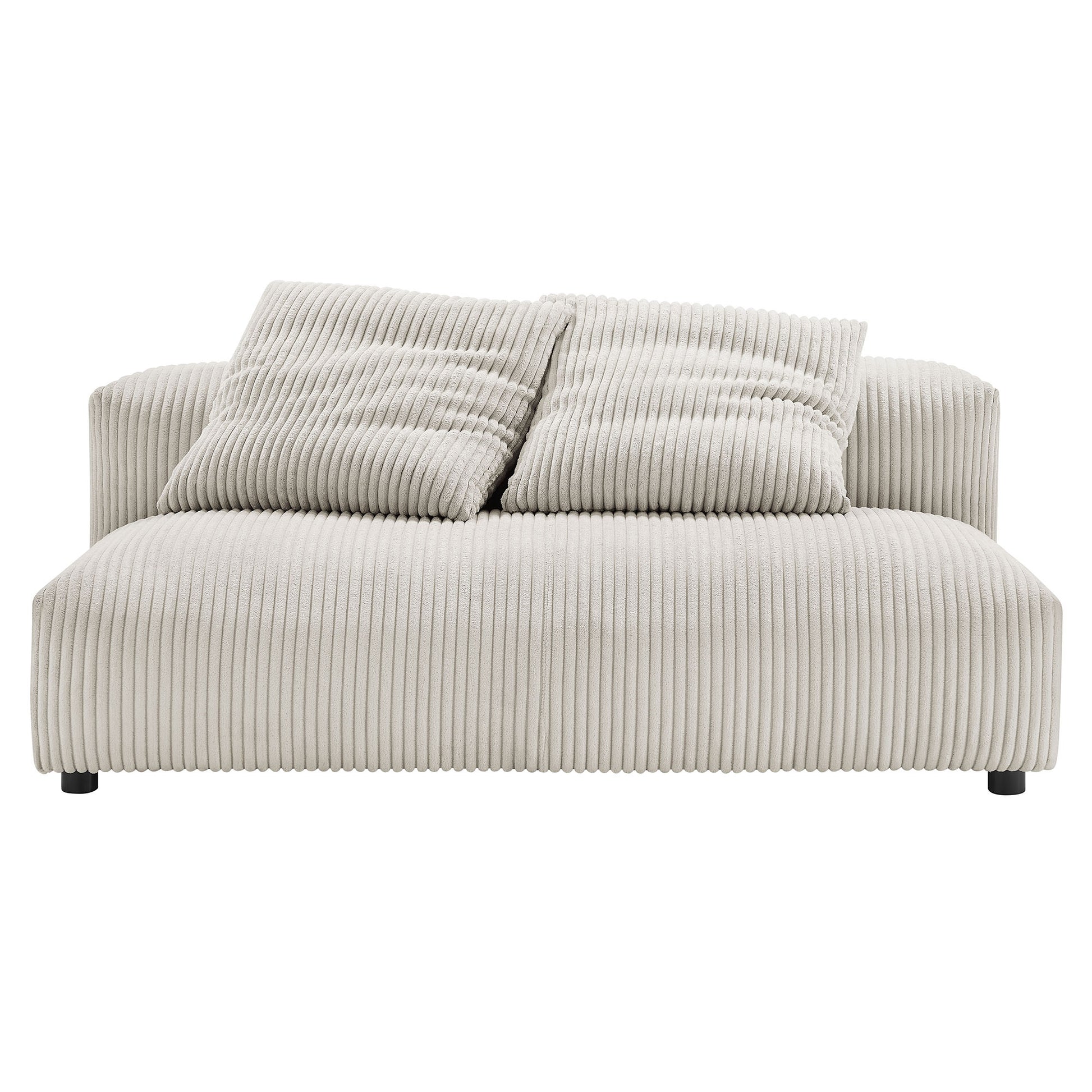 Solace Modular Corduroy Upholstered Armless Loveseat by Modway - Best Buy Furniture