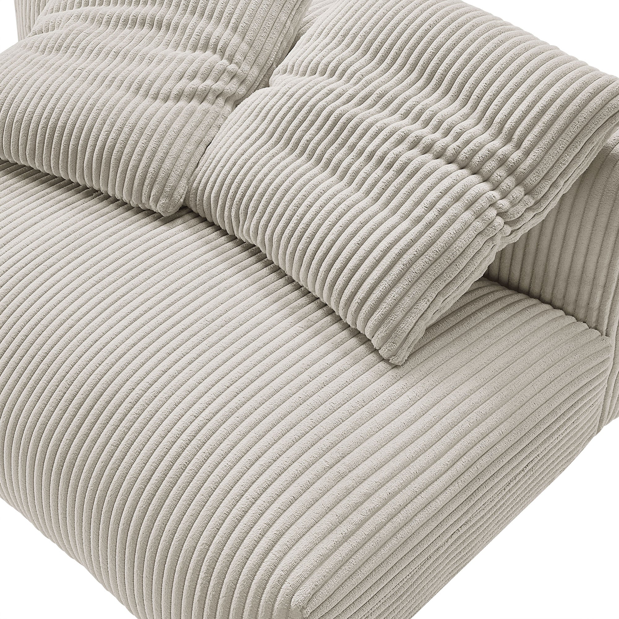Solace Modular Corduroy Upholstered Armless Loveseat by Modway - Best Buy Furniture