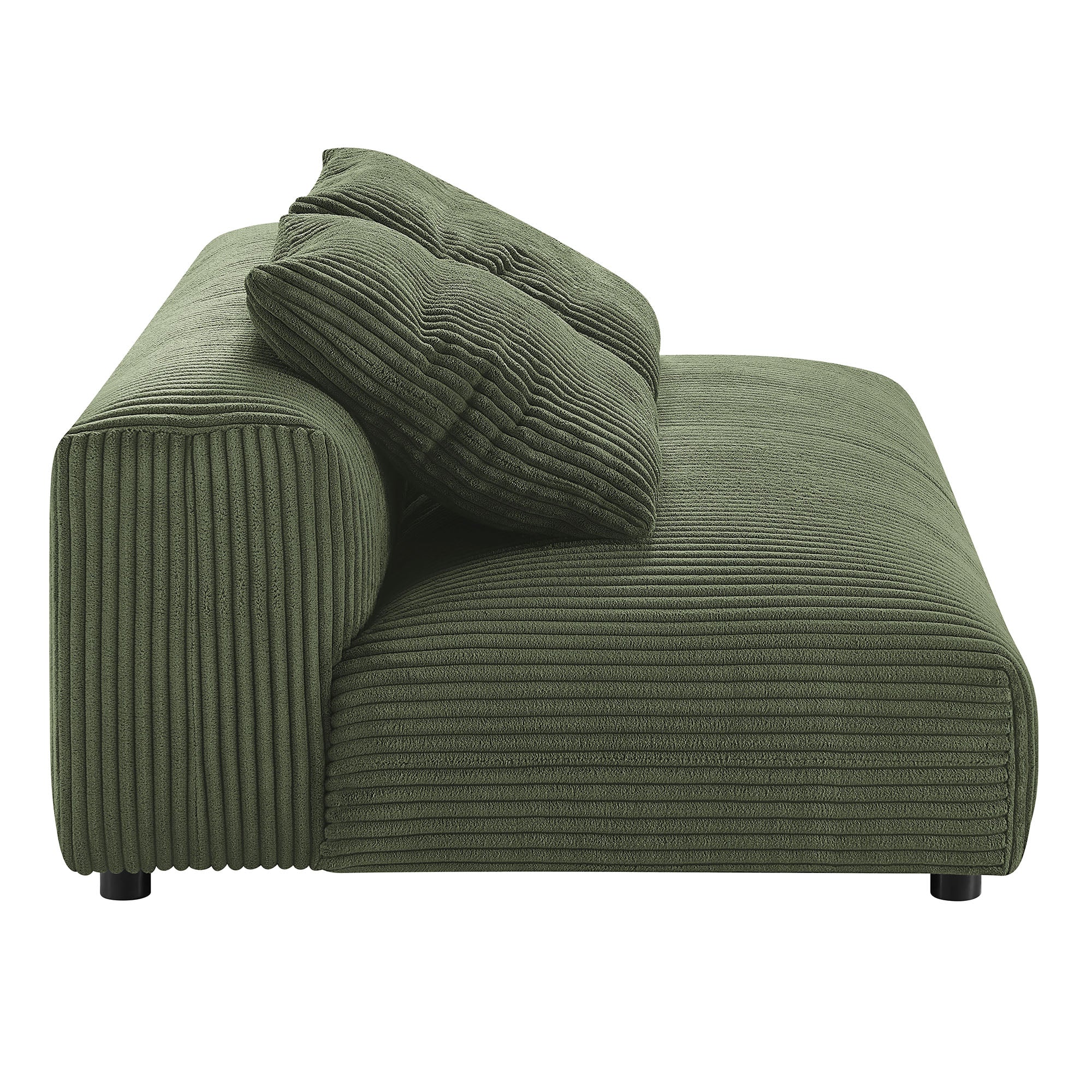 Solace Modular Corduroy Upholstered Armless Loveseat by Modway - Best Buy Furniture