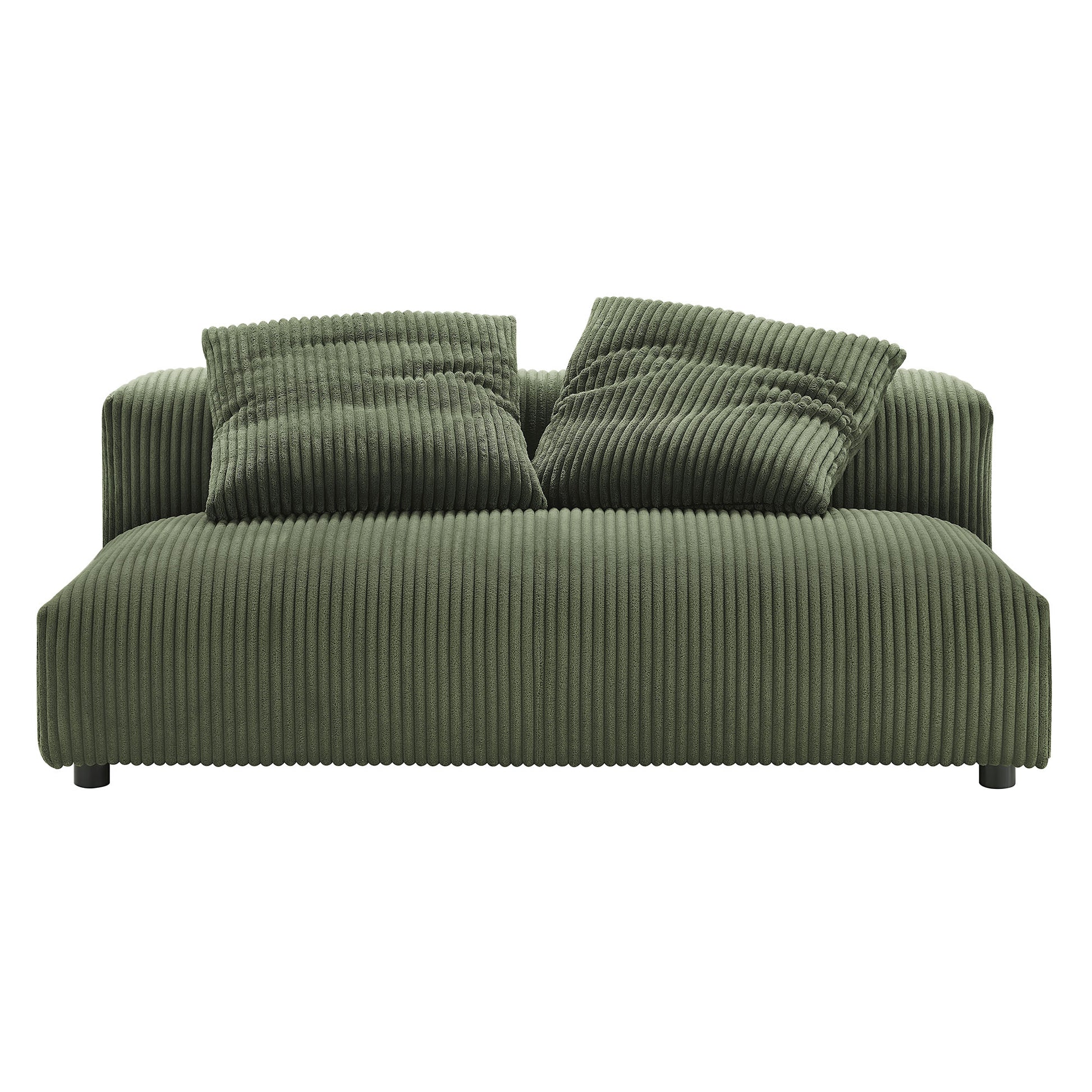 Solace Modular Corduroy Upholstered Armless Loveseat by Modway - Best Buy Furniture