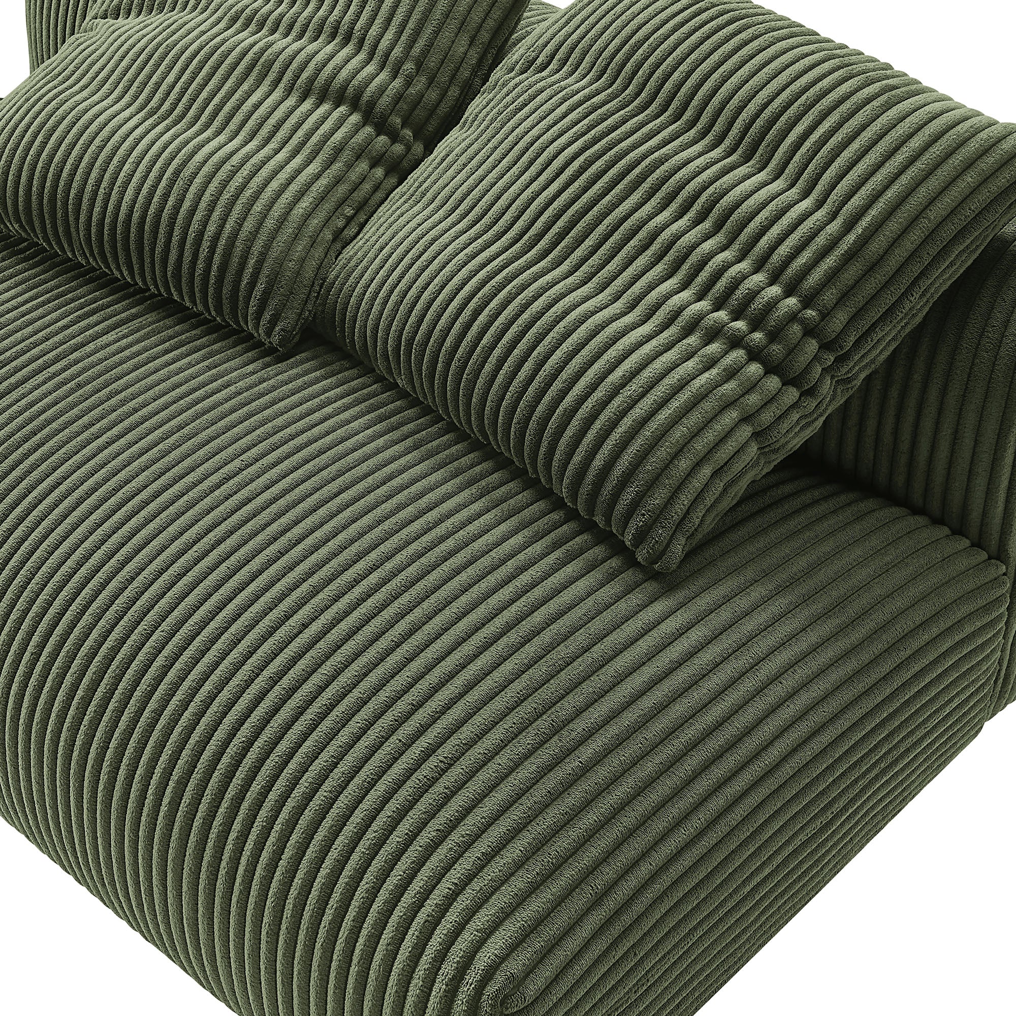 Solace Modular Corduroy Upholstered Armless Loveseat by Modway - Best Buy Furniture
