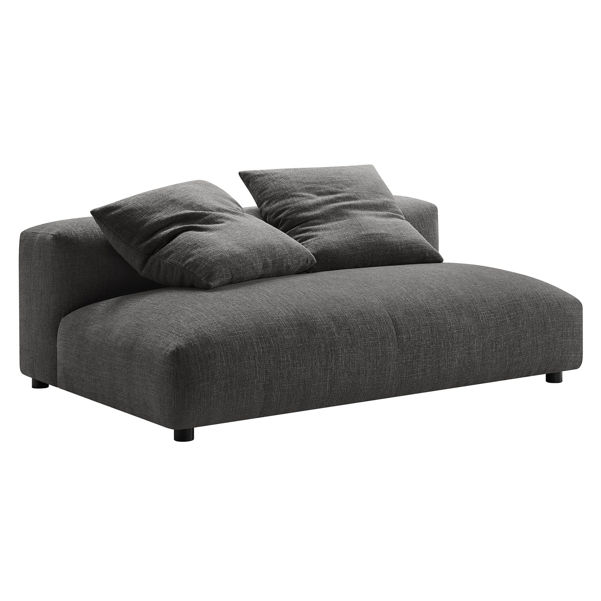Solace Modular Upholstered Fabric Armless Loveseat and Ottoman Set by Modway - Best Buy Furniture