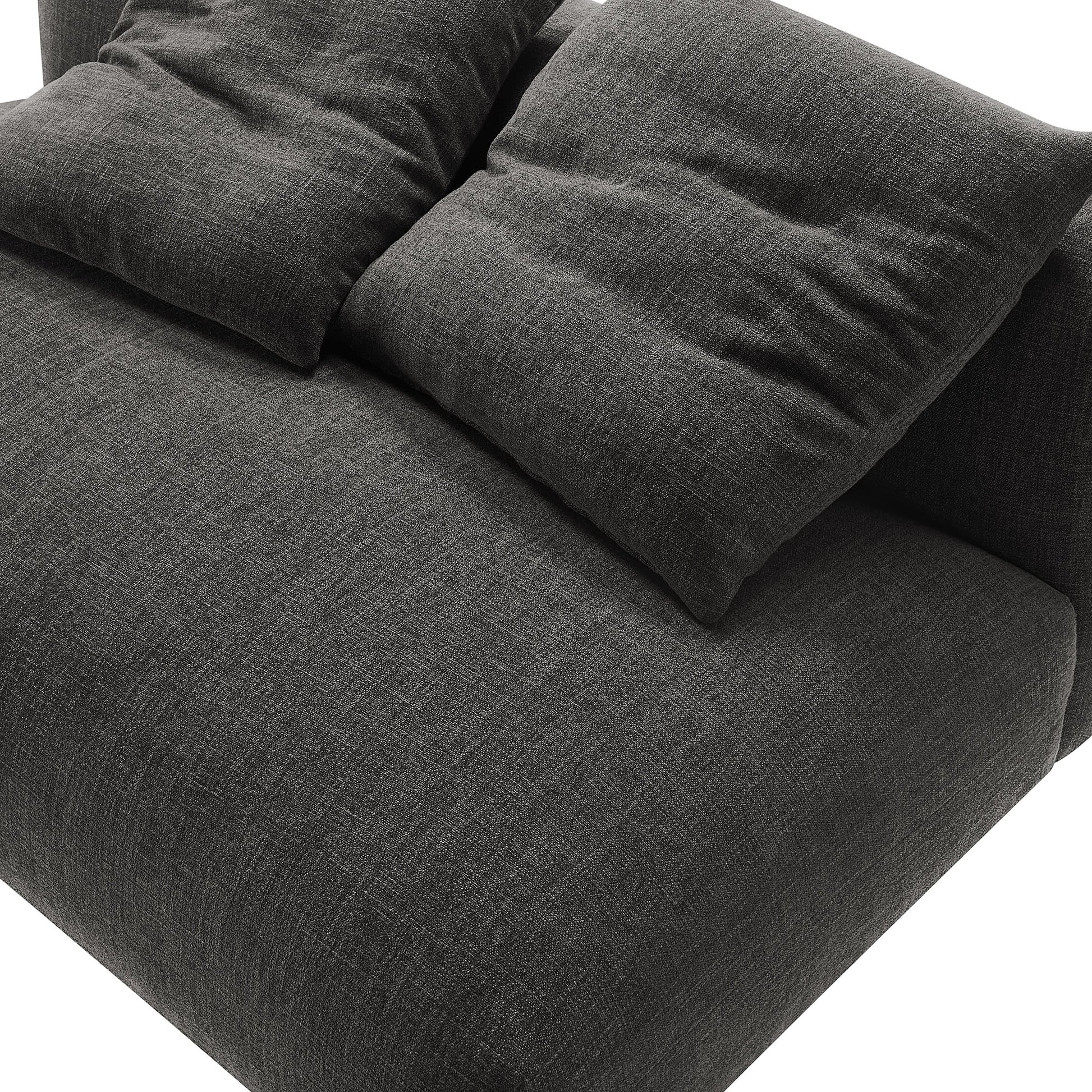Solace Modular Upholstered Fabric Armless Loveseat by Modway - Best Buy Furniture