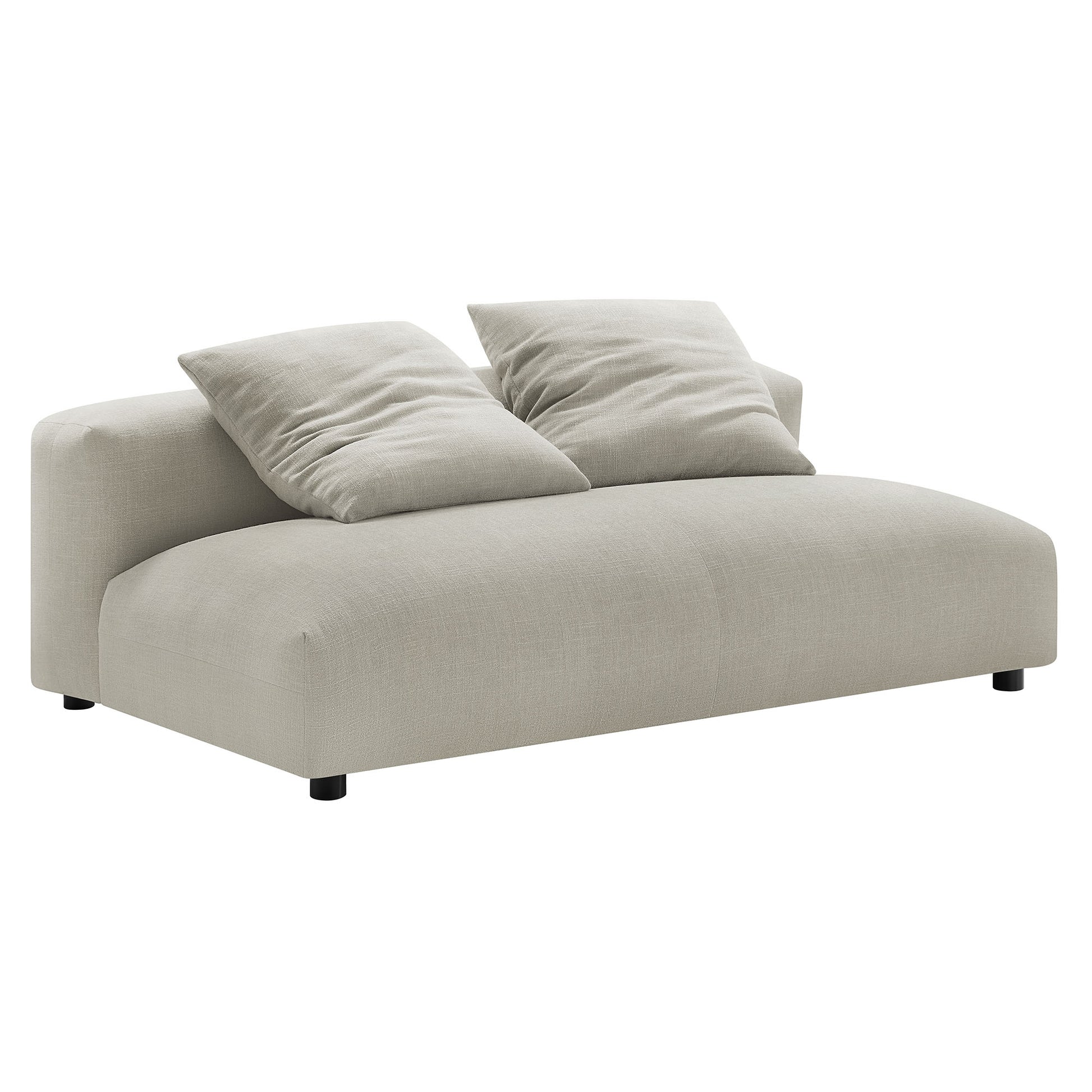 Solace Modular Upholstered Fabric Armless Loveseat by Modway - Best Buy Furniture