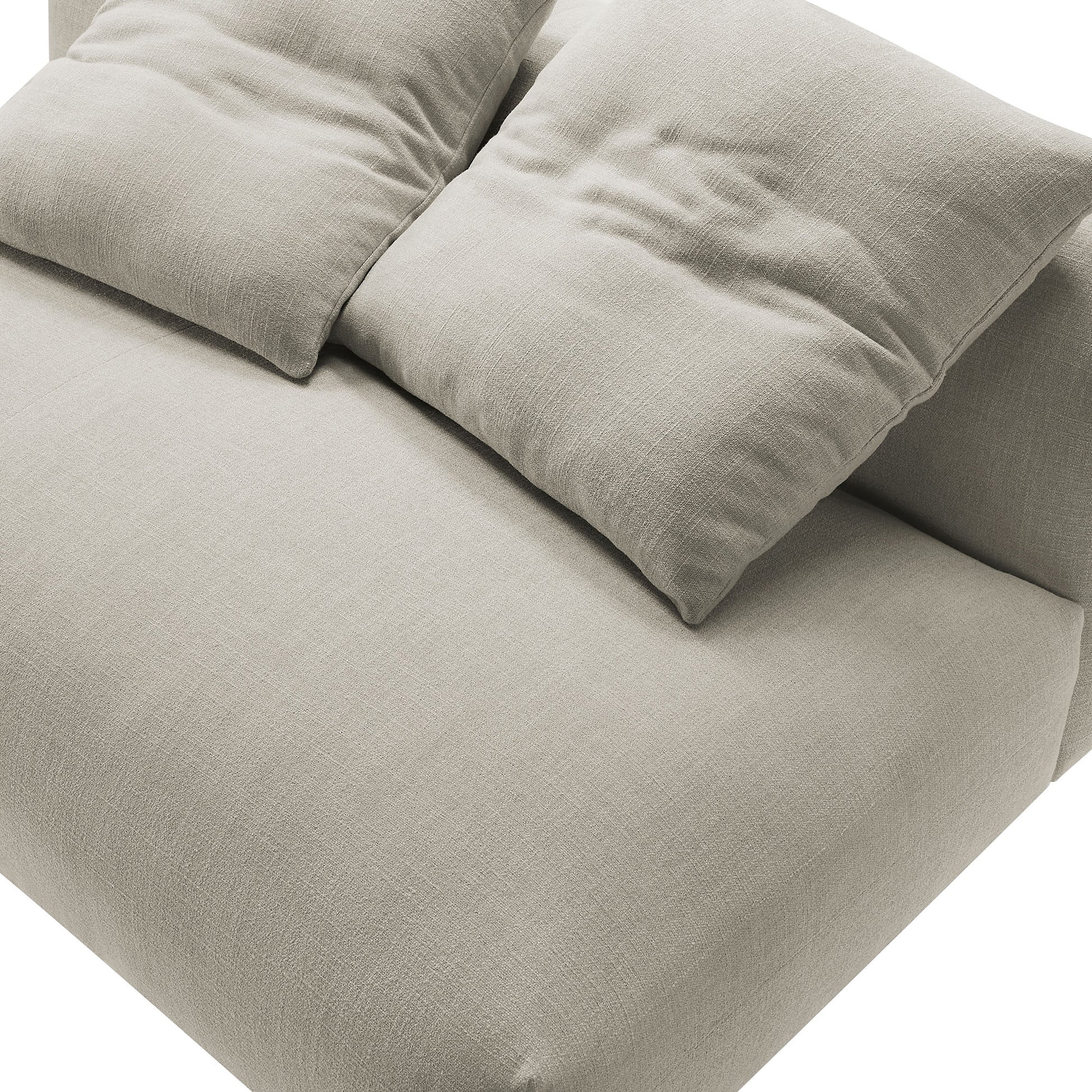 Solace Modular Upholstered Fabric Armless Loveseat by Modway - Best Buy Furniture