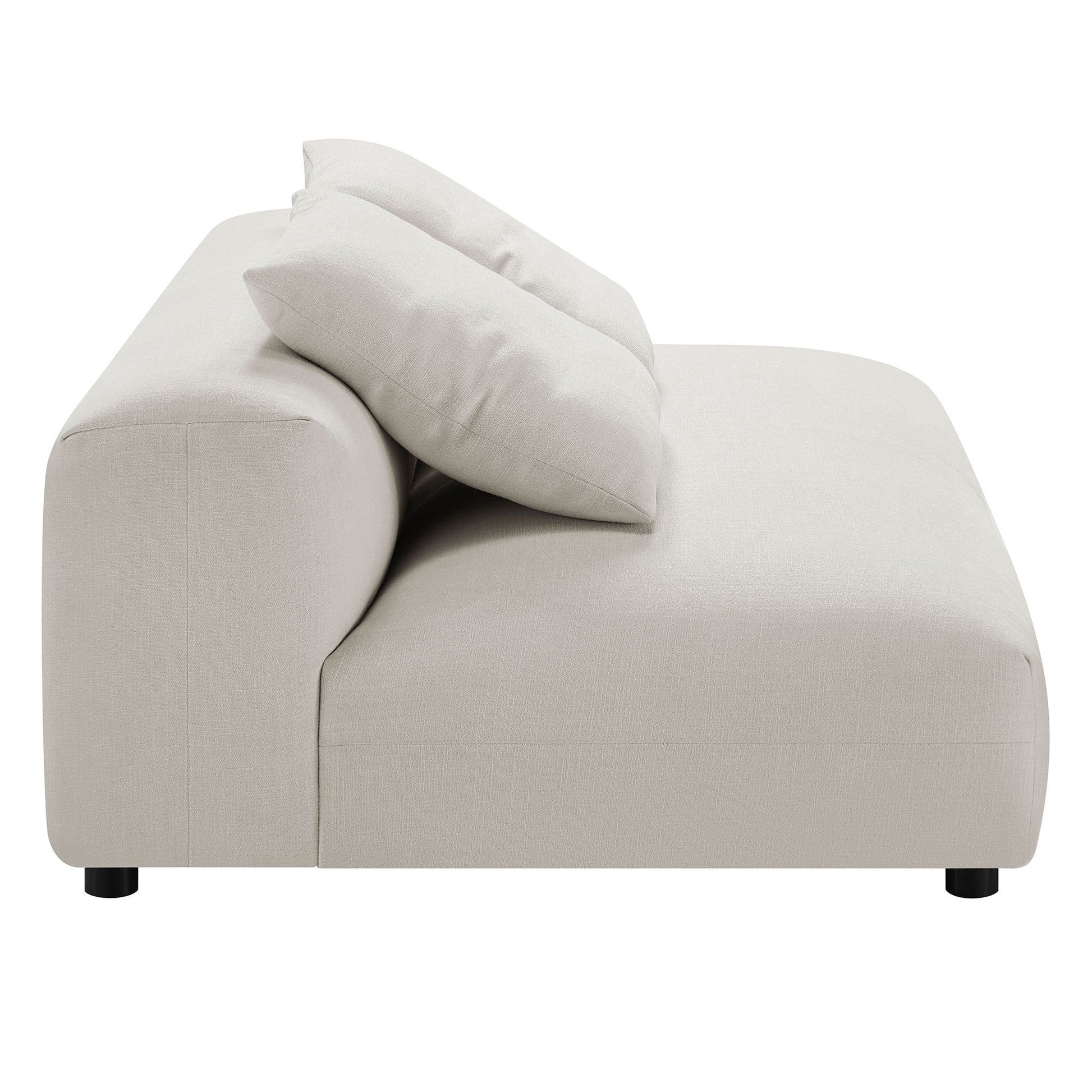 Solace Modular Upholstered Fabric Armless Loveseat by Modway - Best Buy Furniture