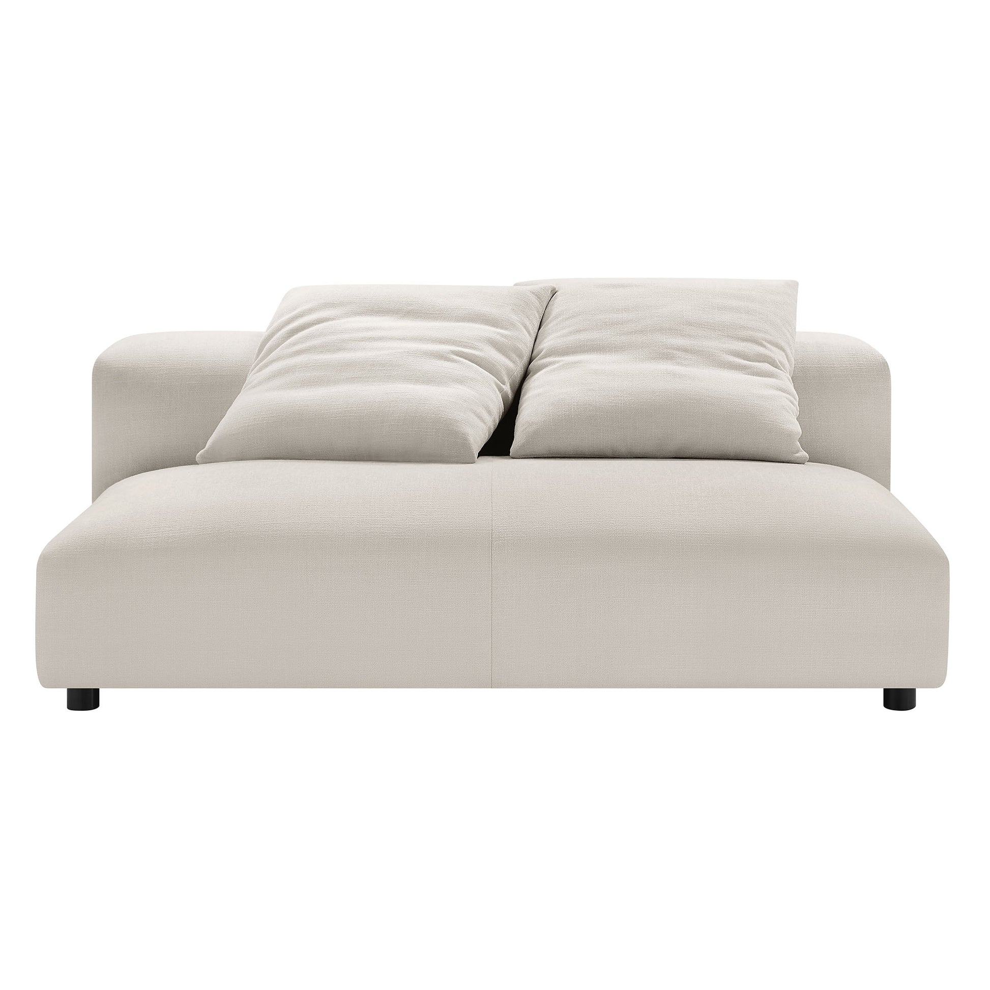 Solace Modular Upholstered Fabric Armless Loveseat and Ottoman Set by Modway - Best Buy Furniture