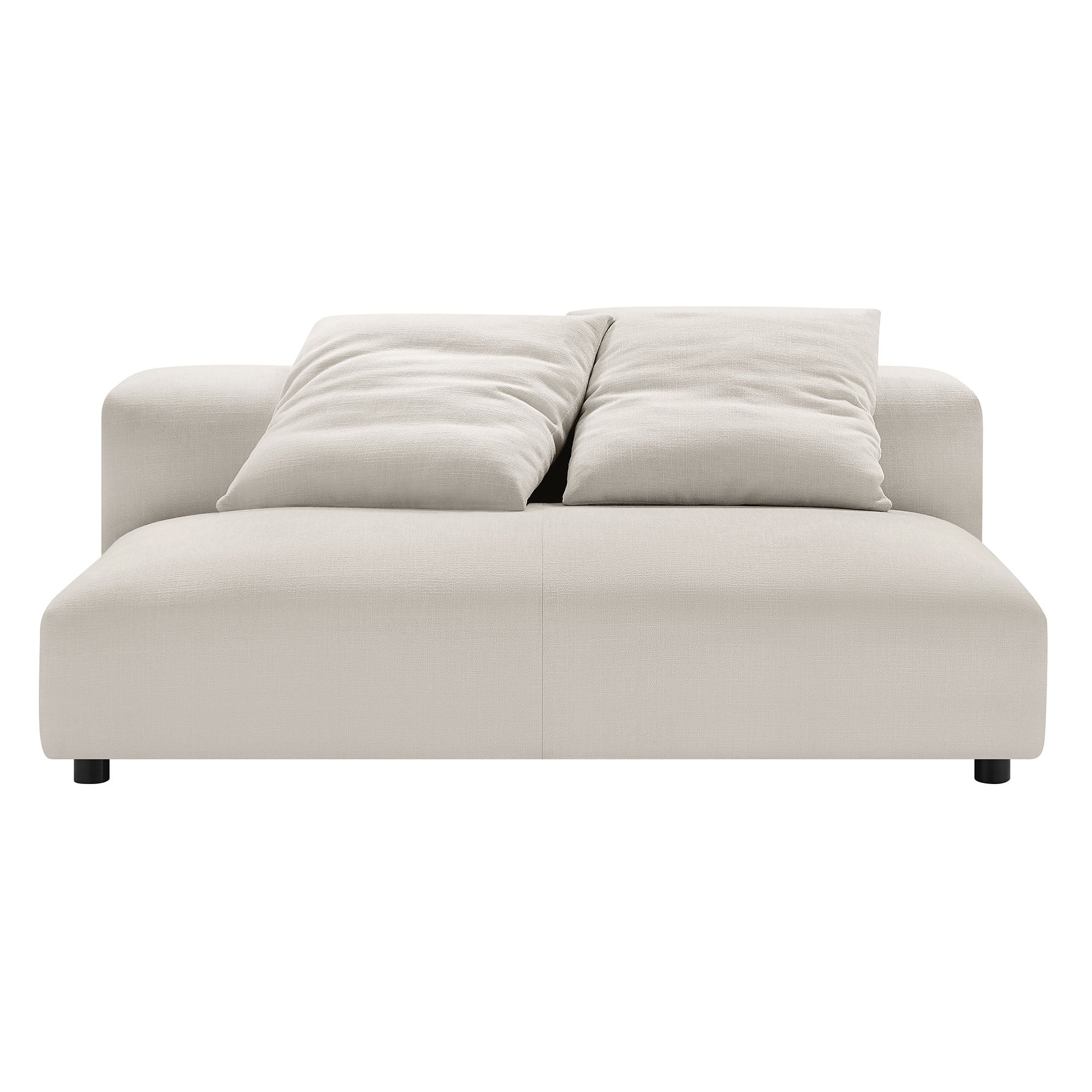 Solace Modular Upholstered Fabric Armless Loveseat and Ottoman Set by Modway - Best Buy Furniture