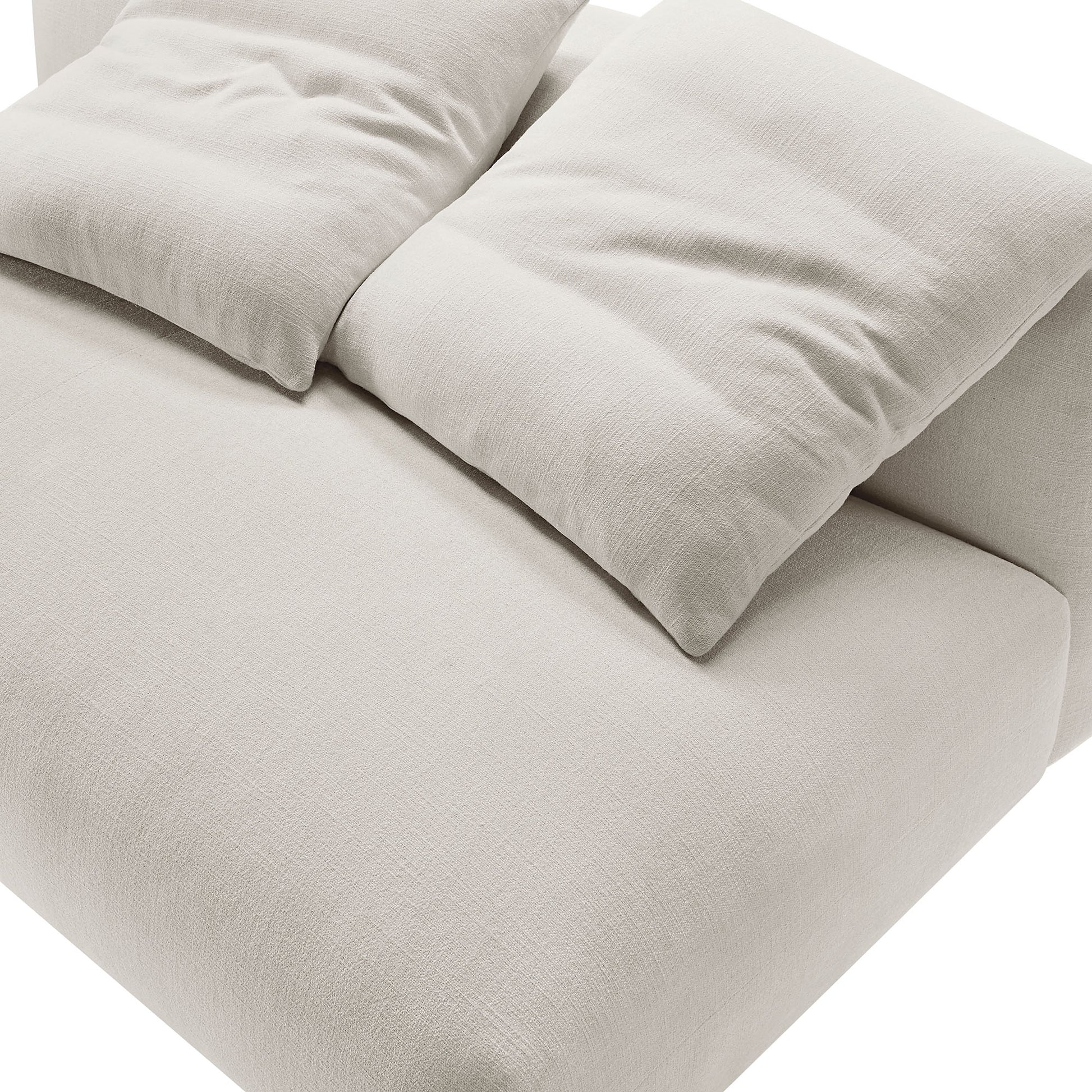 Solace Modular Upholstered Fabric Armless Loveseat by Modway - Best Buy Furniture