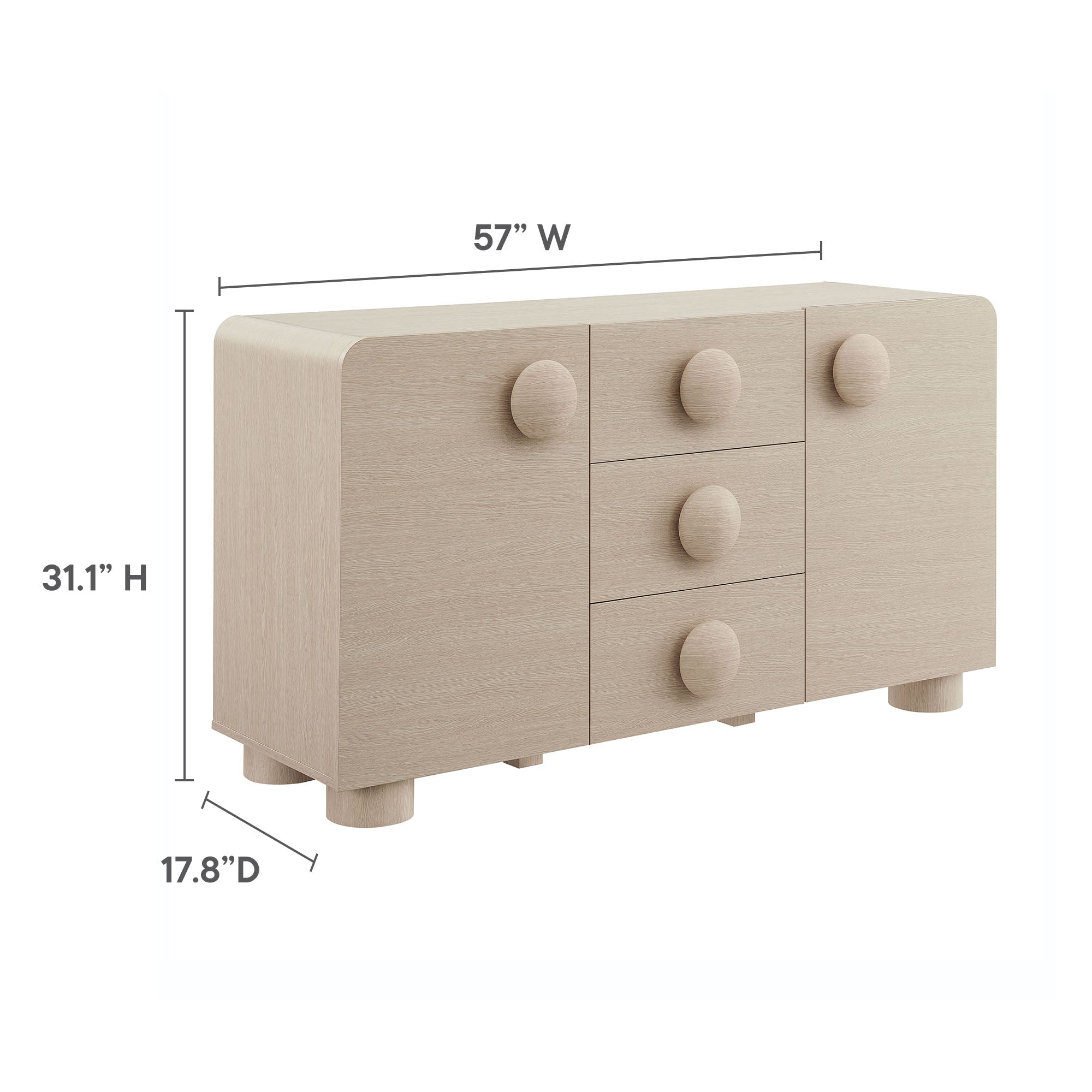 Sonnet 57" Sideboard Storage Cabinet by Modway - Best Buy Furniture