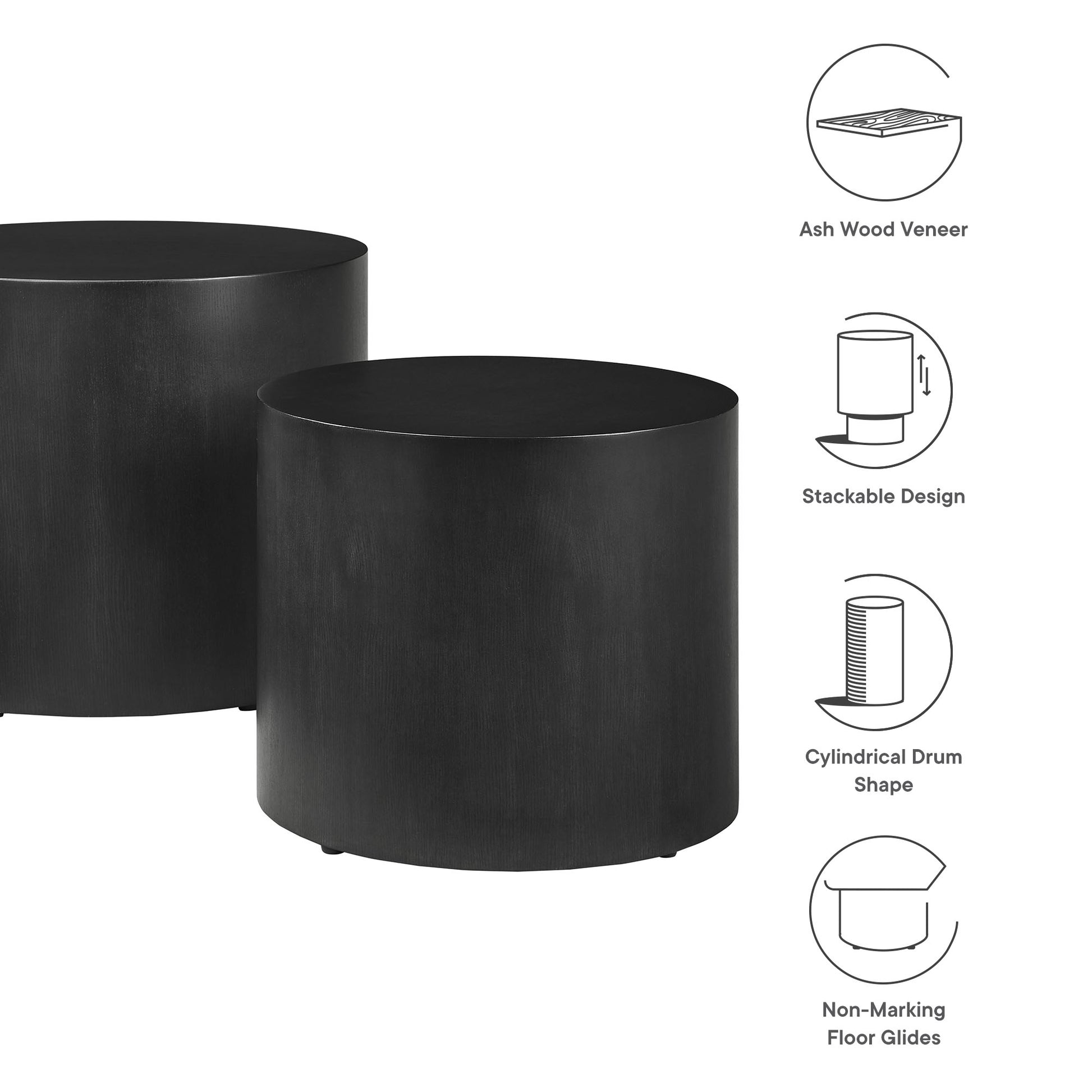 Amani Round Nesting Coffee Tables Set of 2 by Modway - Best Buy Furniture