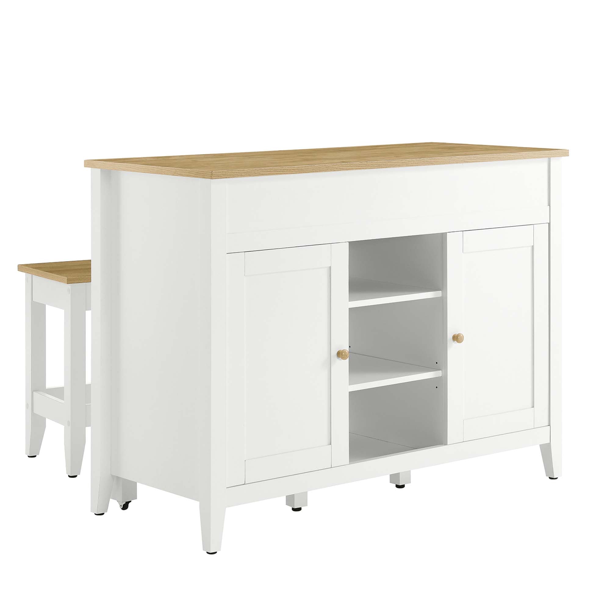 Garland 3-Piece Kitchen Island and Stool Set by Modway - Best Buy Furniture