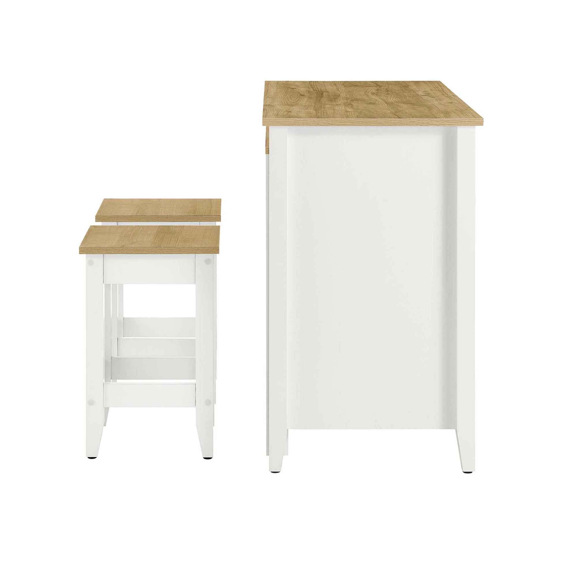 Garland 3-Piece Kitchen Island and Stool Set by Modway - Best Buy Furniture