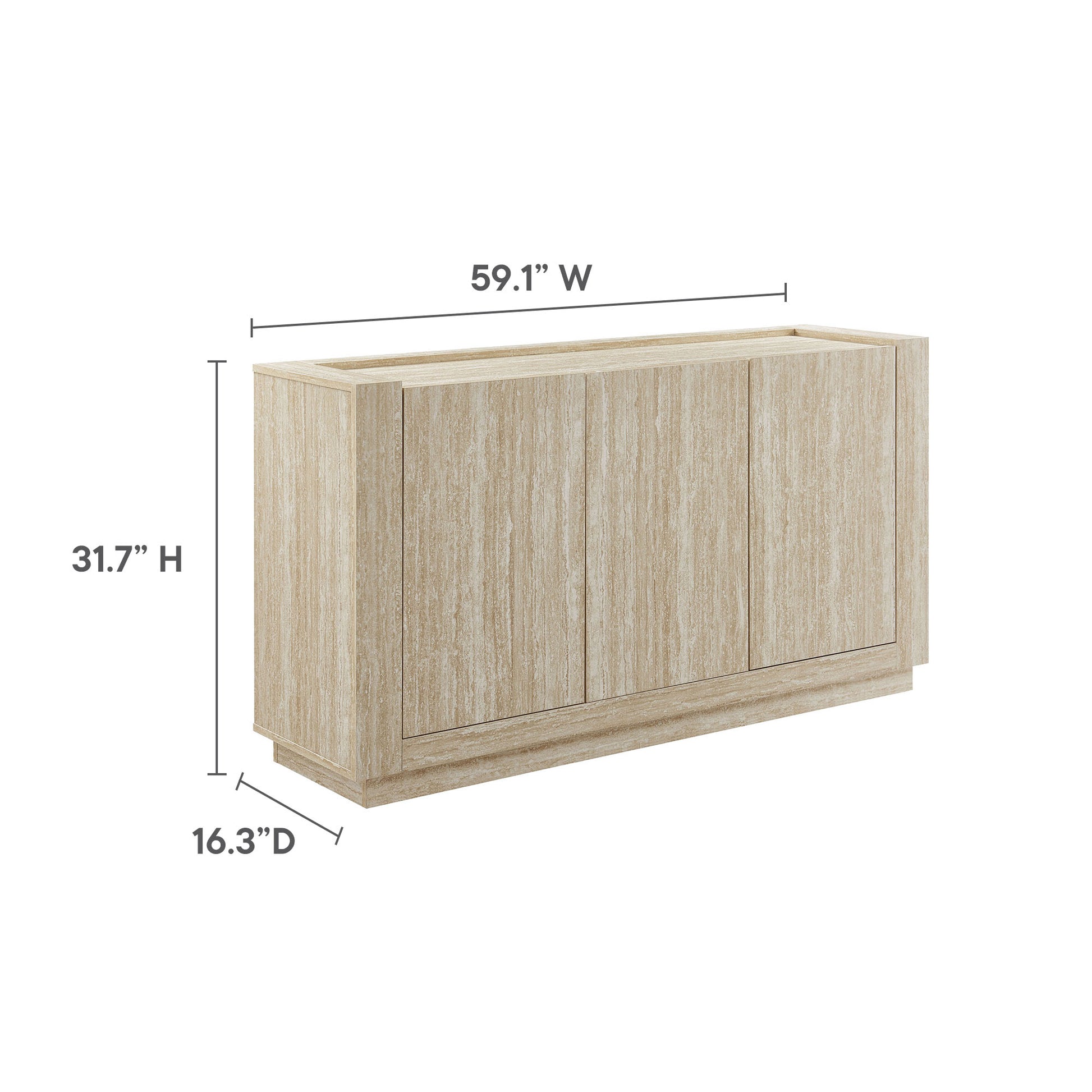 Hollis 59" Travertine Sideboard by Modway - Best Buy Furniture