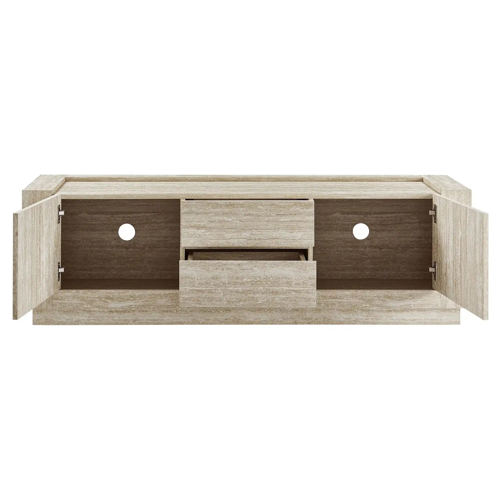 Hollis 59" Travertine TV Stand - Best Buy Furniture