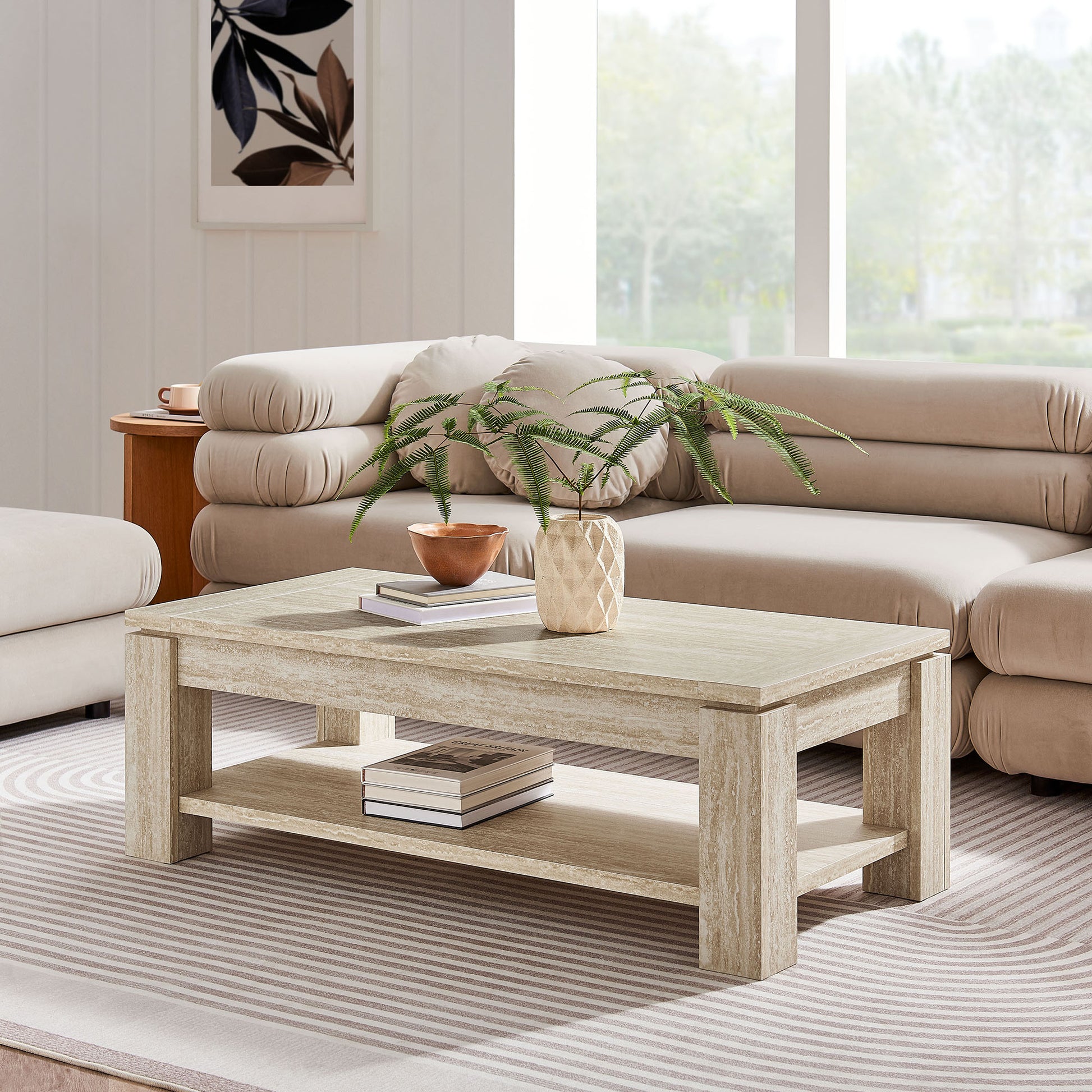 Hollis Travertine Coffee Table by Modway - Best Buy Furniture