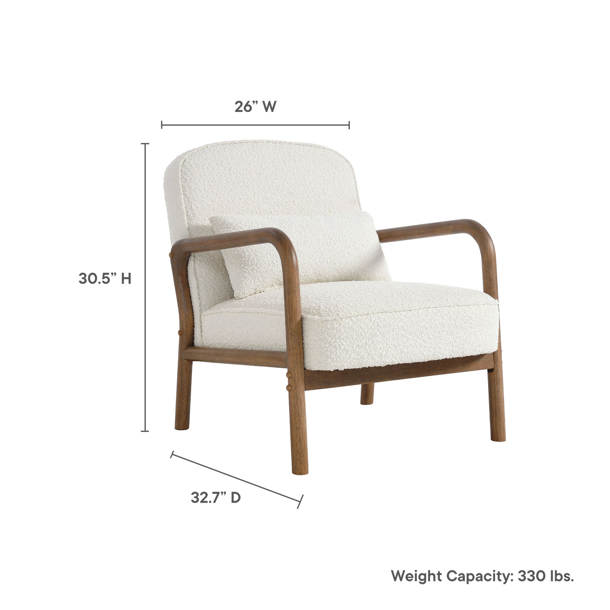 Charlie Boucle Upholstered Armchair by Modway - Best Buy Furniture