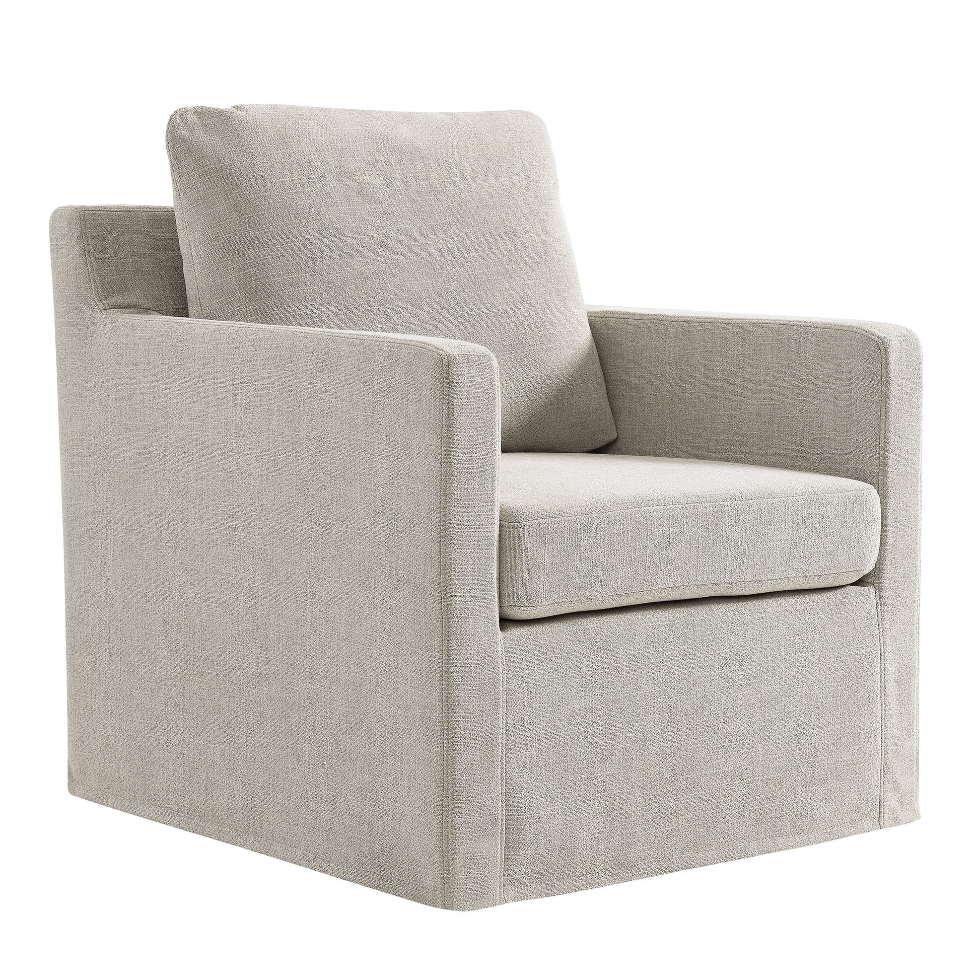 Serene Fabric Slipcovered Swivel Armchair by Modway - Best Buy Furniture