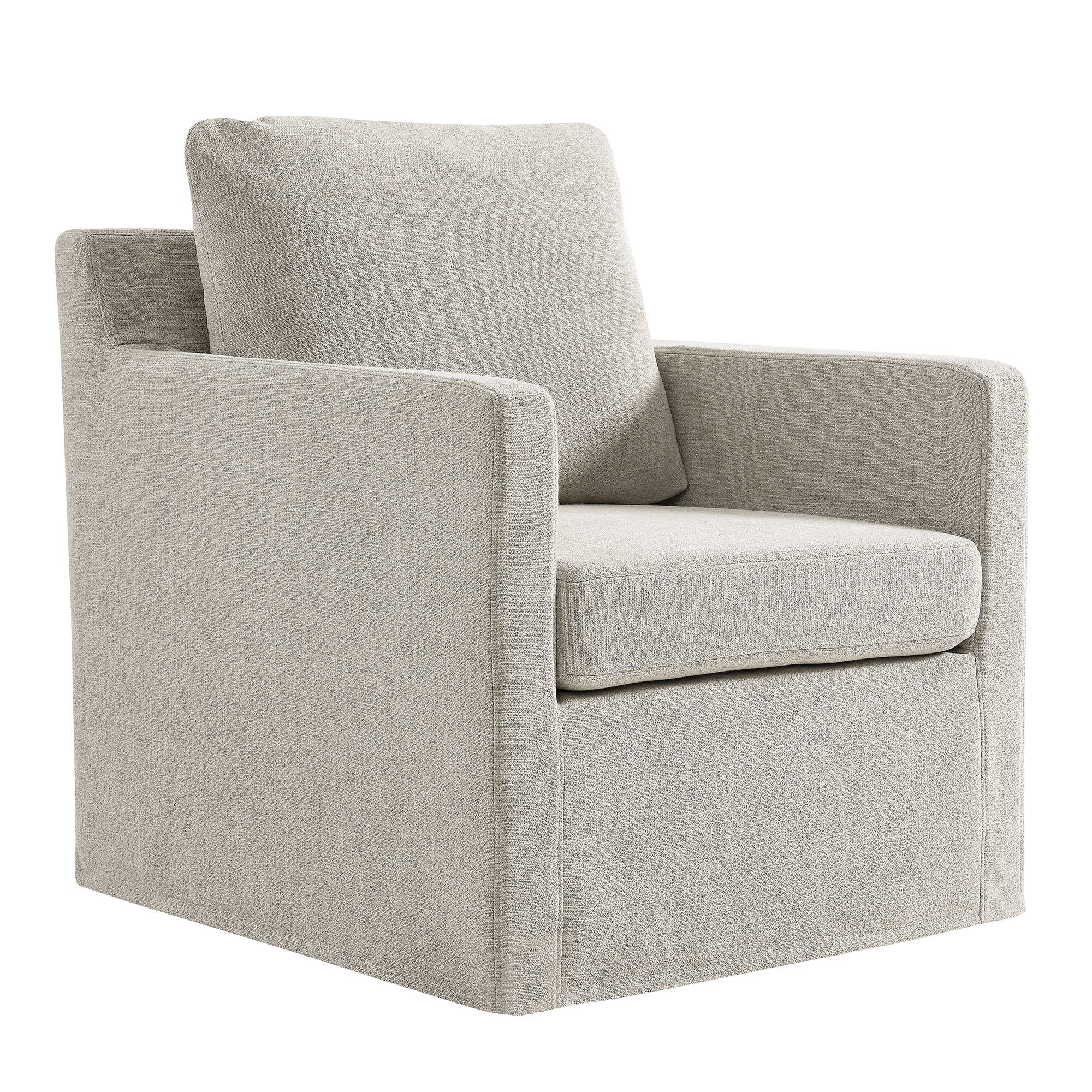 Serene Fabric Slipcovered Swivel Armchair by Modway - Best Buy Furniture